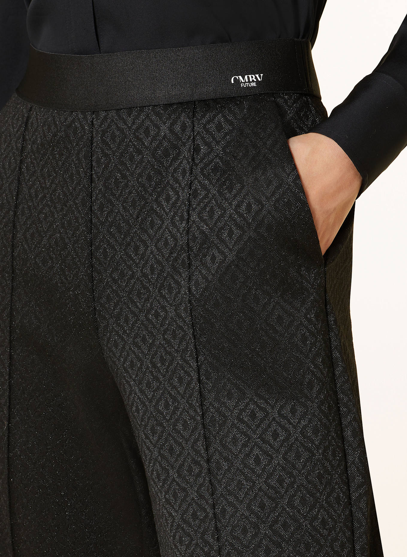 CAMBIO AVA Marlene Monroe trousers with shiny yarn, Color: BLACK (Image 6)