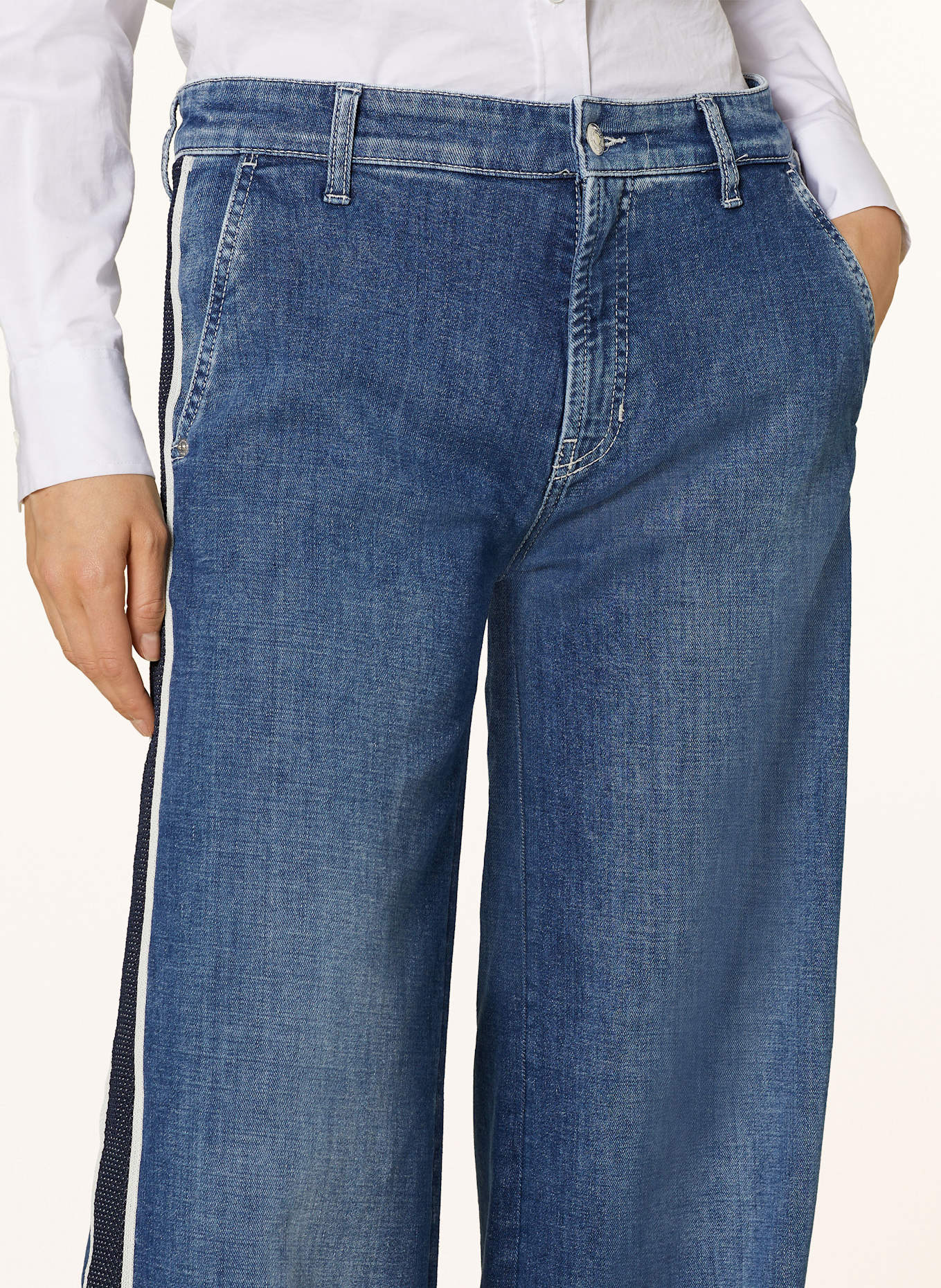 CAMBIO Flared jeans ALEK with tuxedo stripe