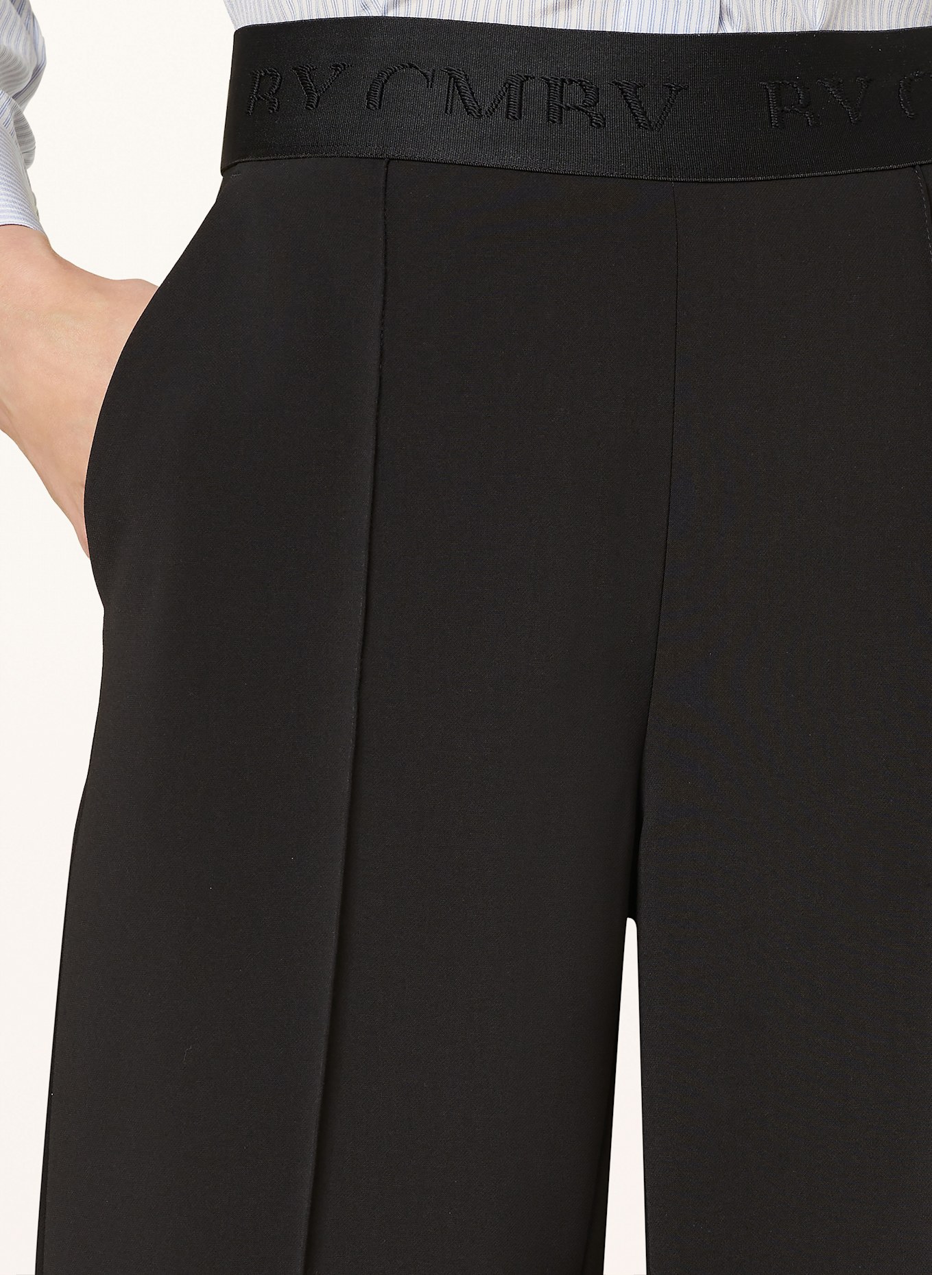 CAMBIO Wide leg trousers: BLACK
