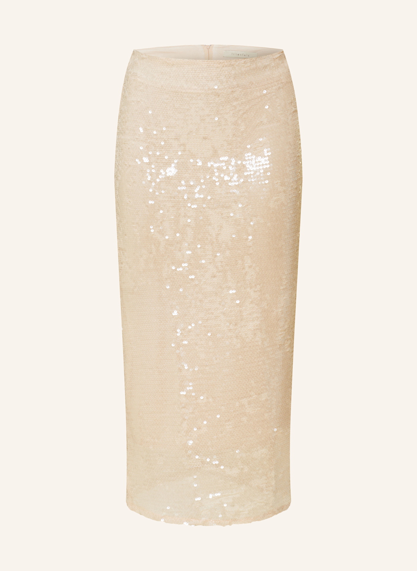 White and gold sequin pencil skirt top