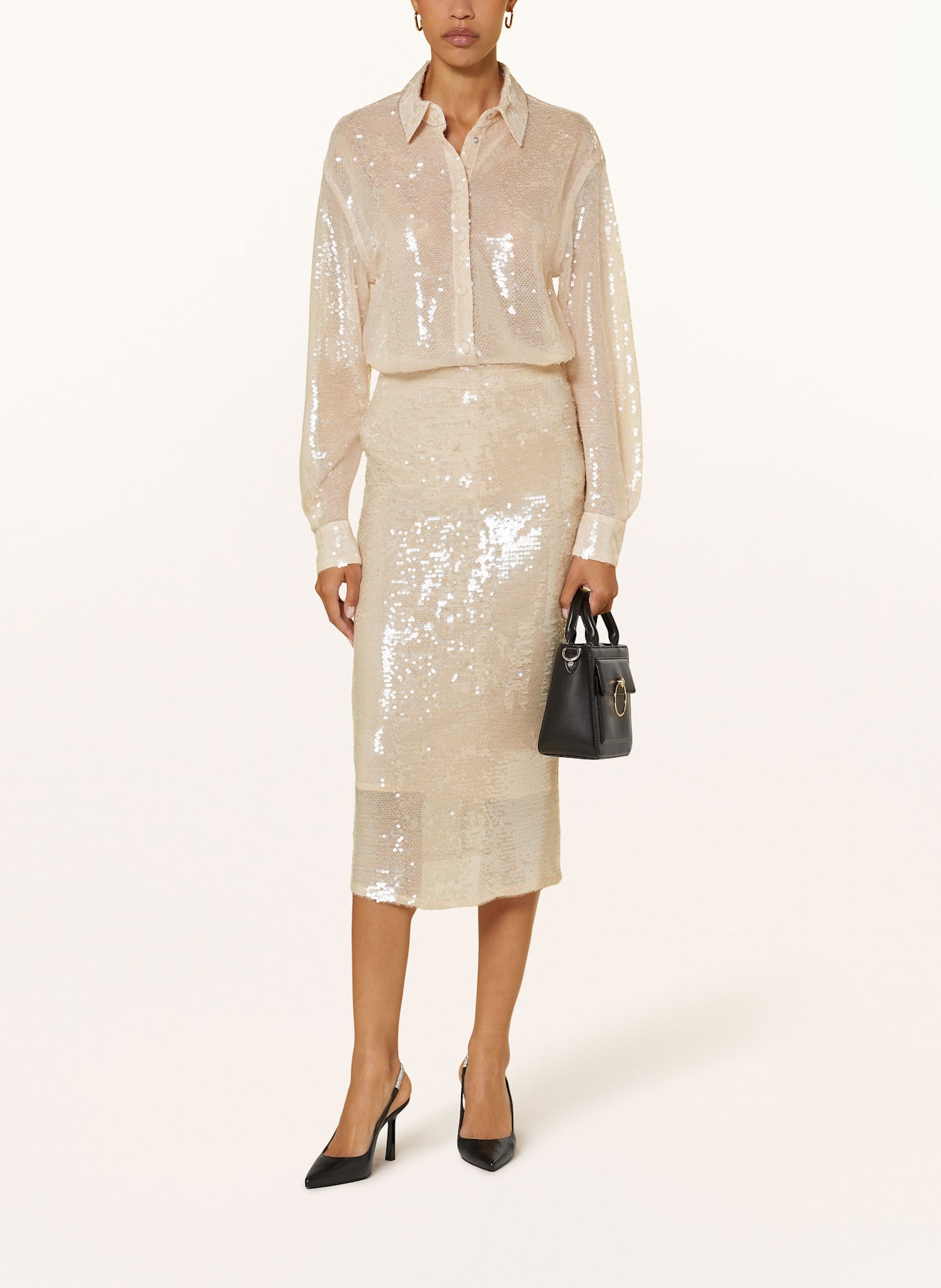 lilienfels Skirt with sequins: CREAM