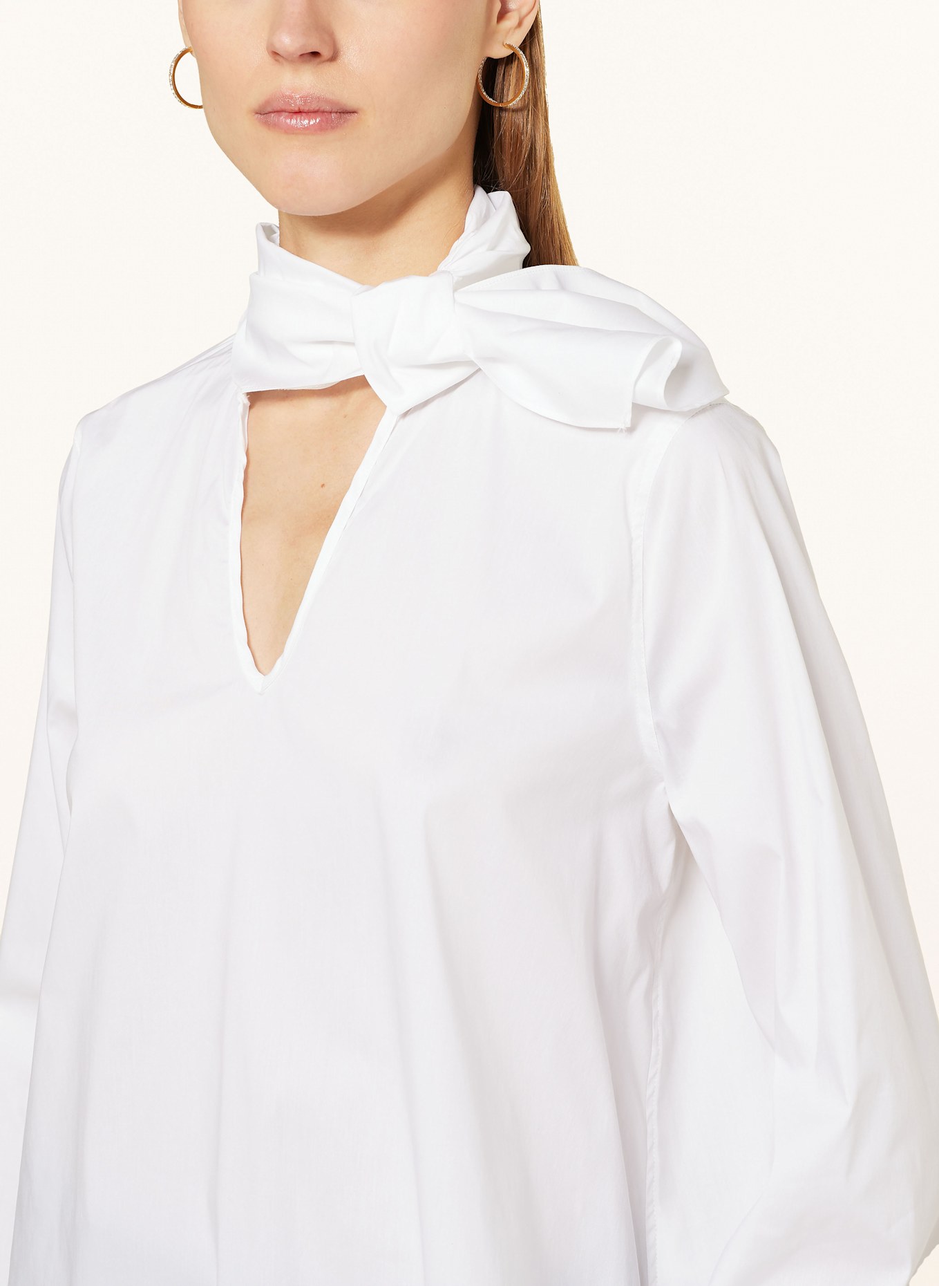 lilienfels Bluzka z wiązaniem pod szyją: BIAŁY