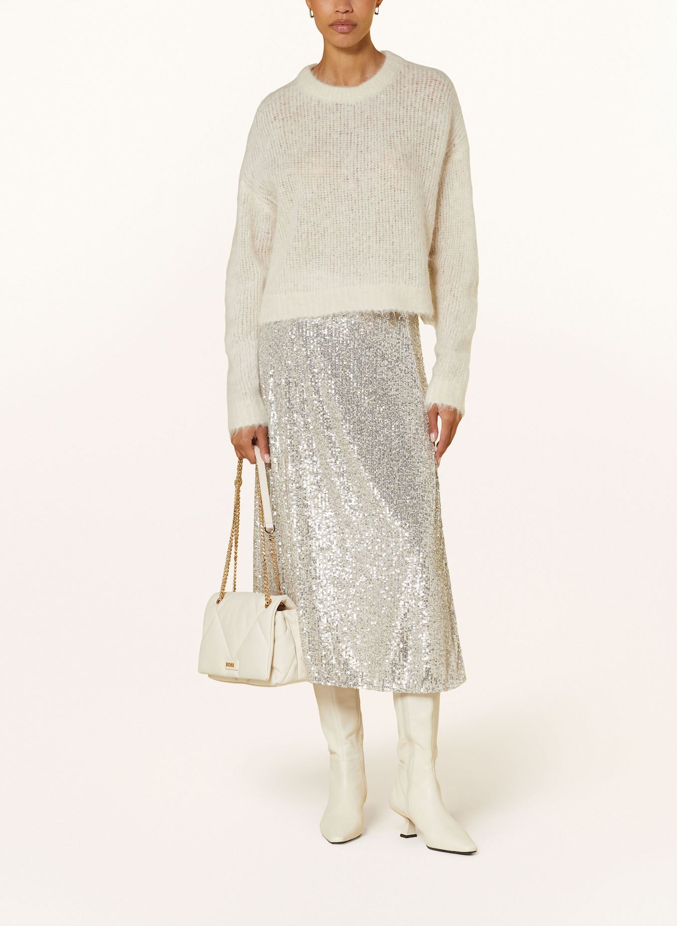 lilienfels Rock mit Pailletten: SILBER