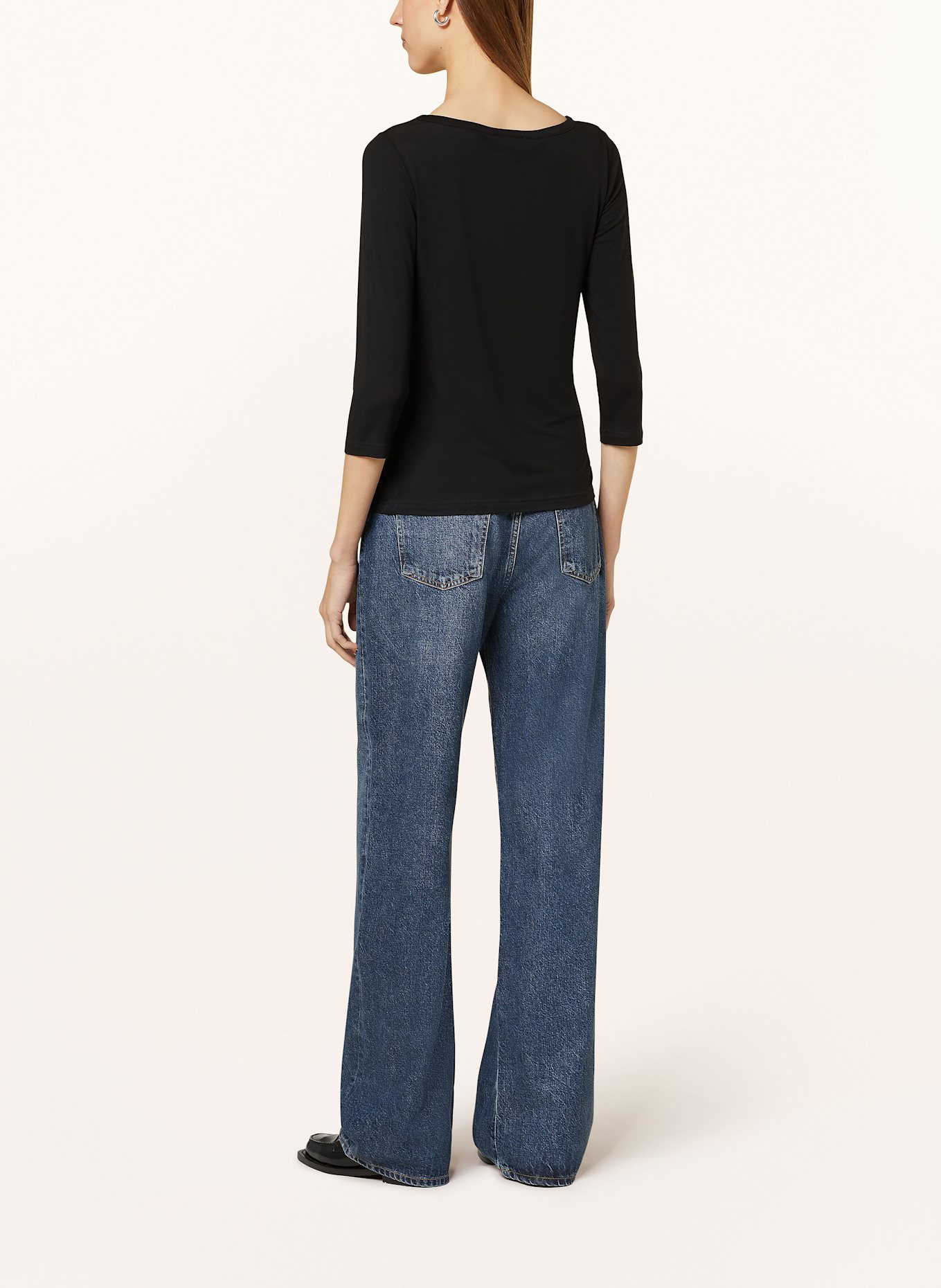 lilienfels Shirt mit 3/4-Arm: SCHWARZ