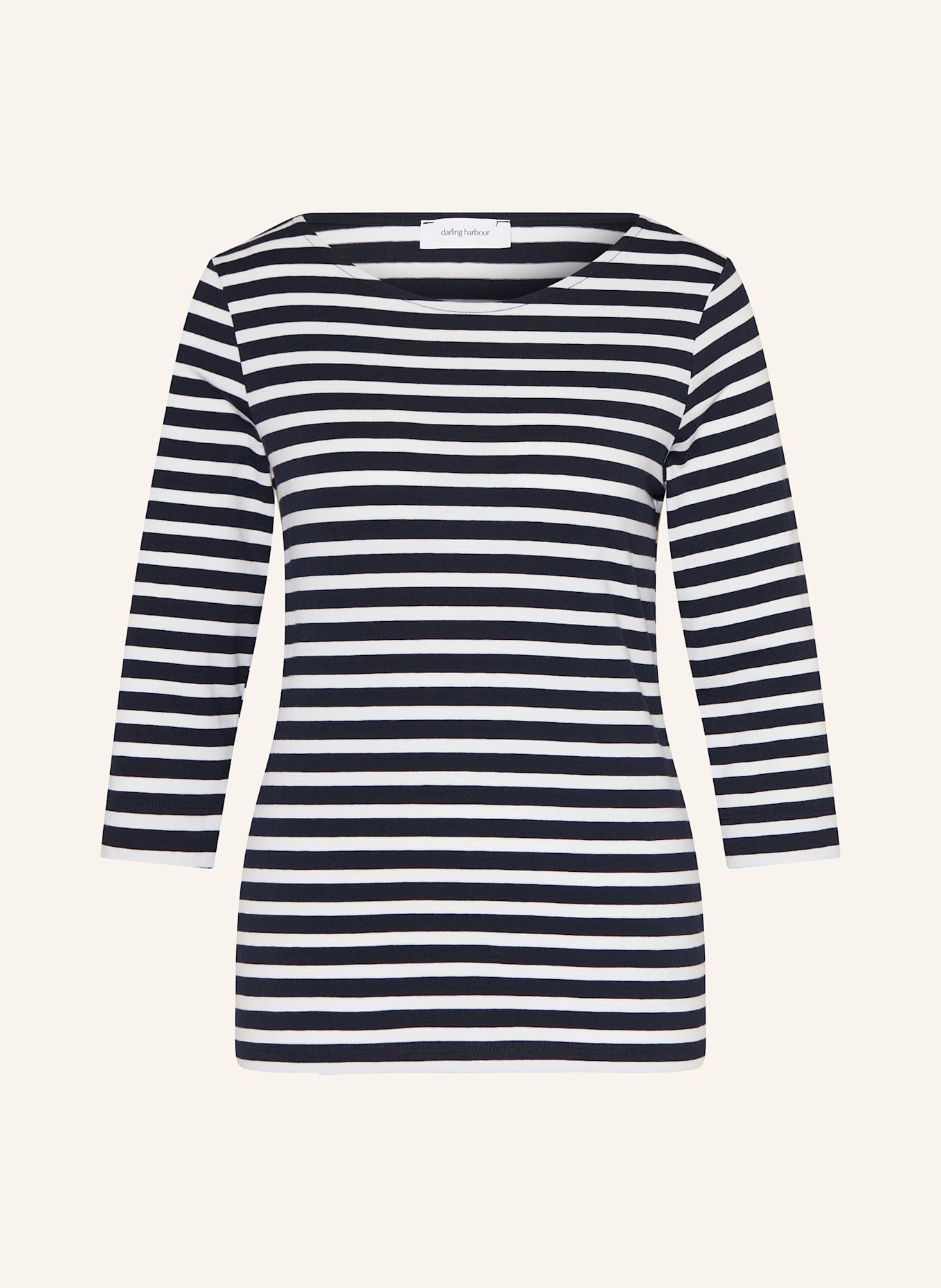 darling harbour Shirt mit 3/4-Arm: DUNKELBLAU / WEISS