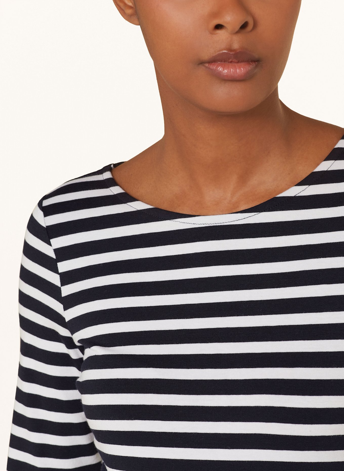 darling harbour Shirt mit 3/4-Arm: DUNKELBLAU / WEISS