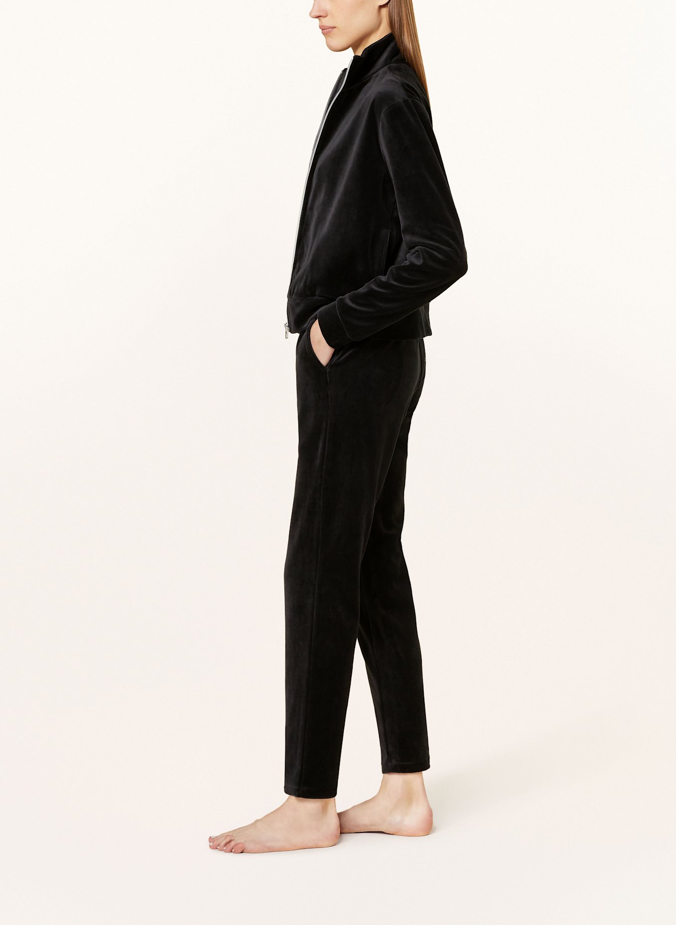 darling harbour Spodnie rekreacyjne z materiału nicki: BLACK