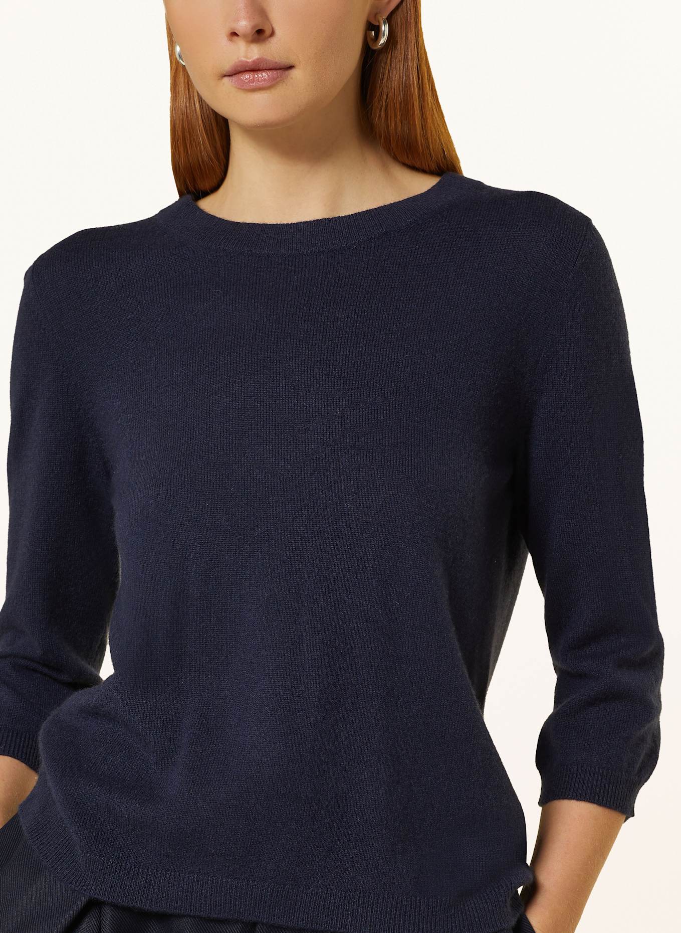 darling harbour Cashmere-Pullover mit 3/4-Arm: MARINE