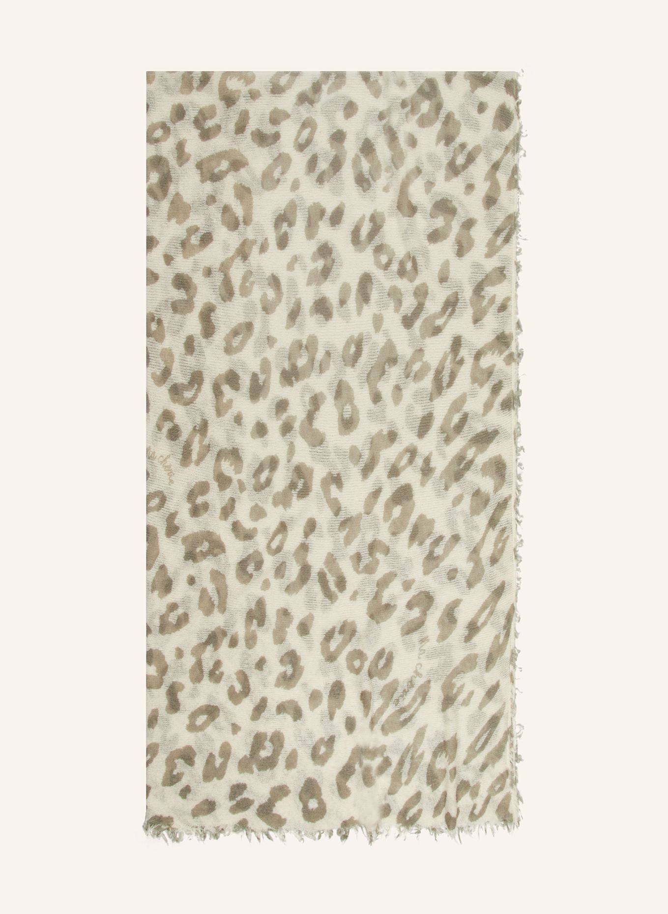 darling harbour Scarf with cashmere, Color: BEIGE/ OLIVE (Image 1)