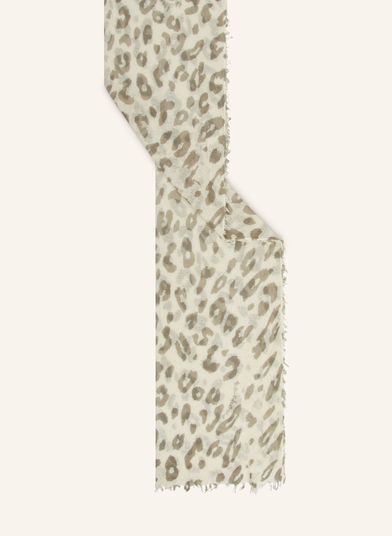 darling harbour Scarf with cashmere, Color: BEIGE/ OLIVE (Image 2)
