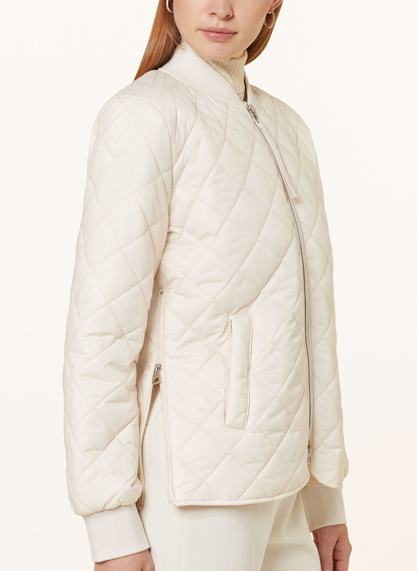 darling harbour Quilted jacket: ECRU (Image 4)