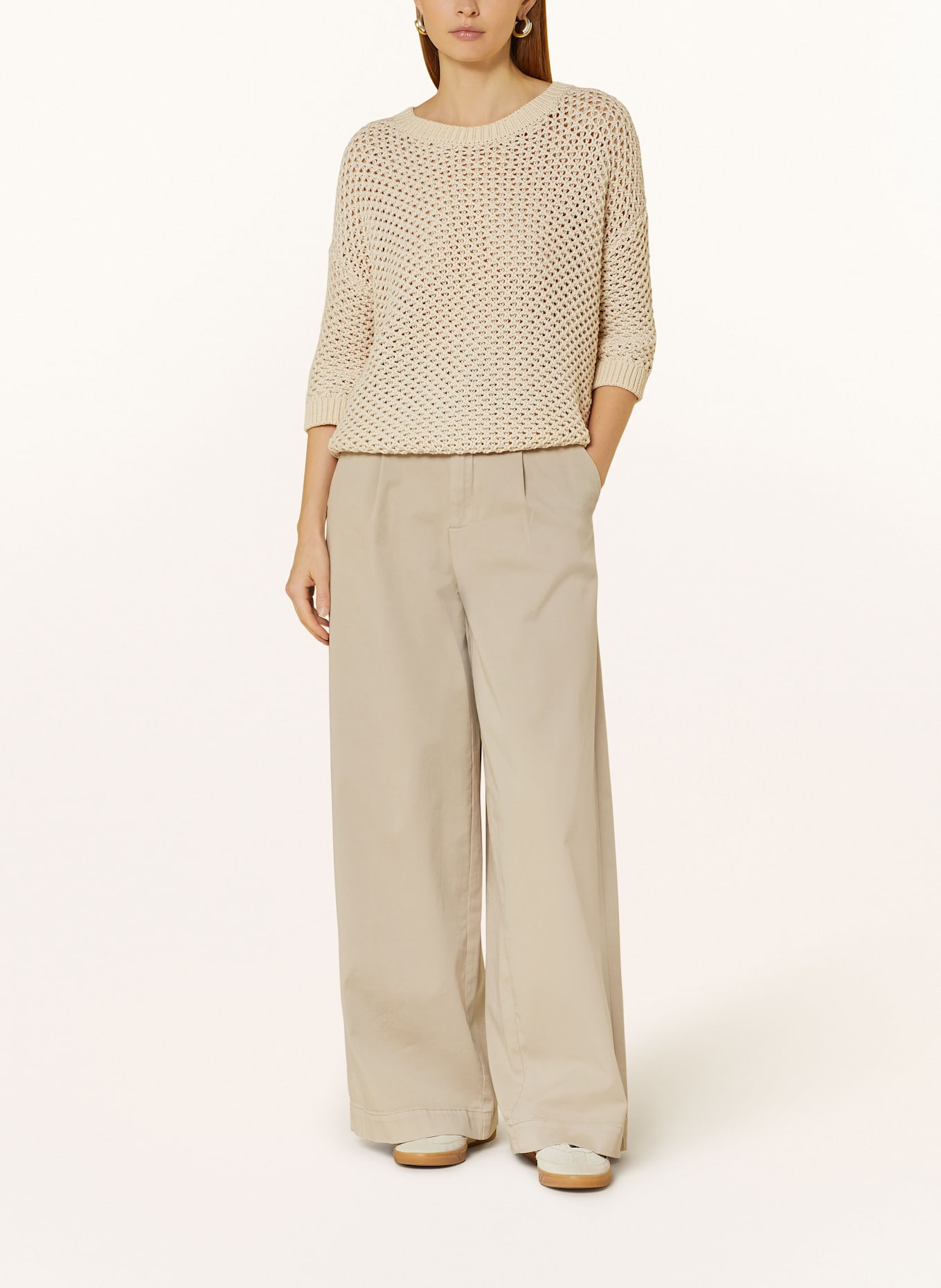 darling harbour Sweater with 3/4 sleeves: SAND
