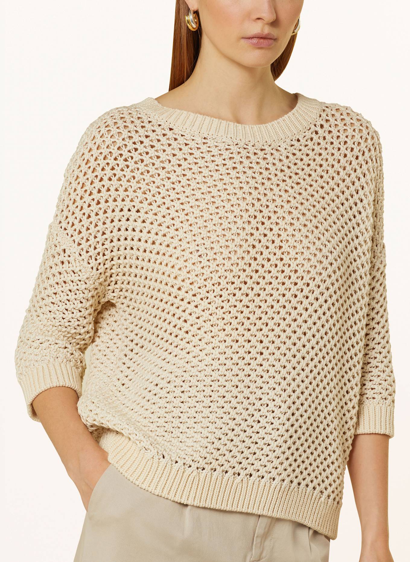 darling harbour Sweater with 3/4 sleeves: SAND