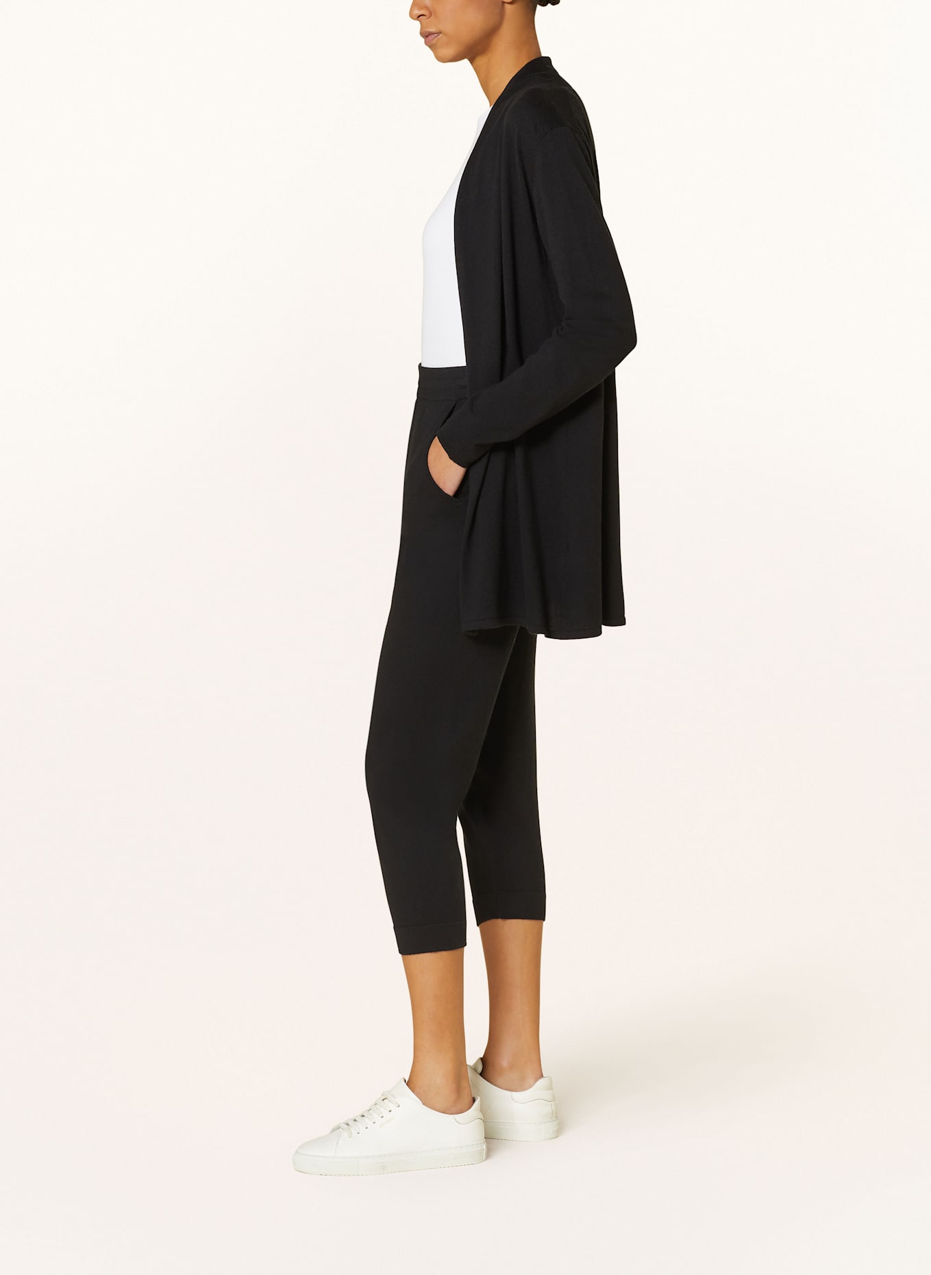 darling harbour 3/4 pants in jogger style, Color: BLACK (Image 4)