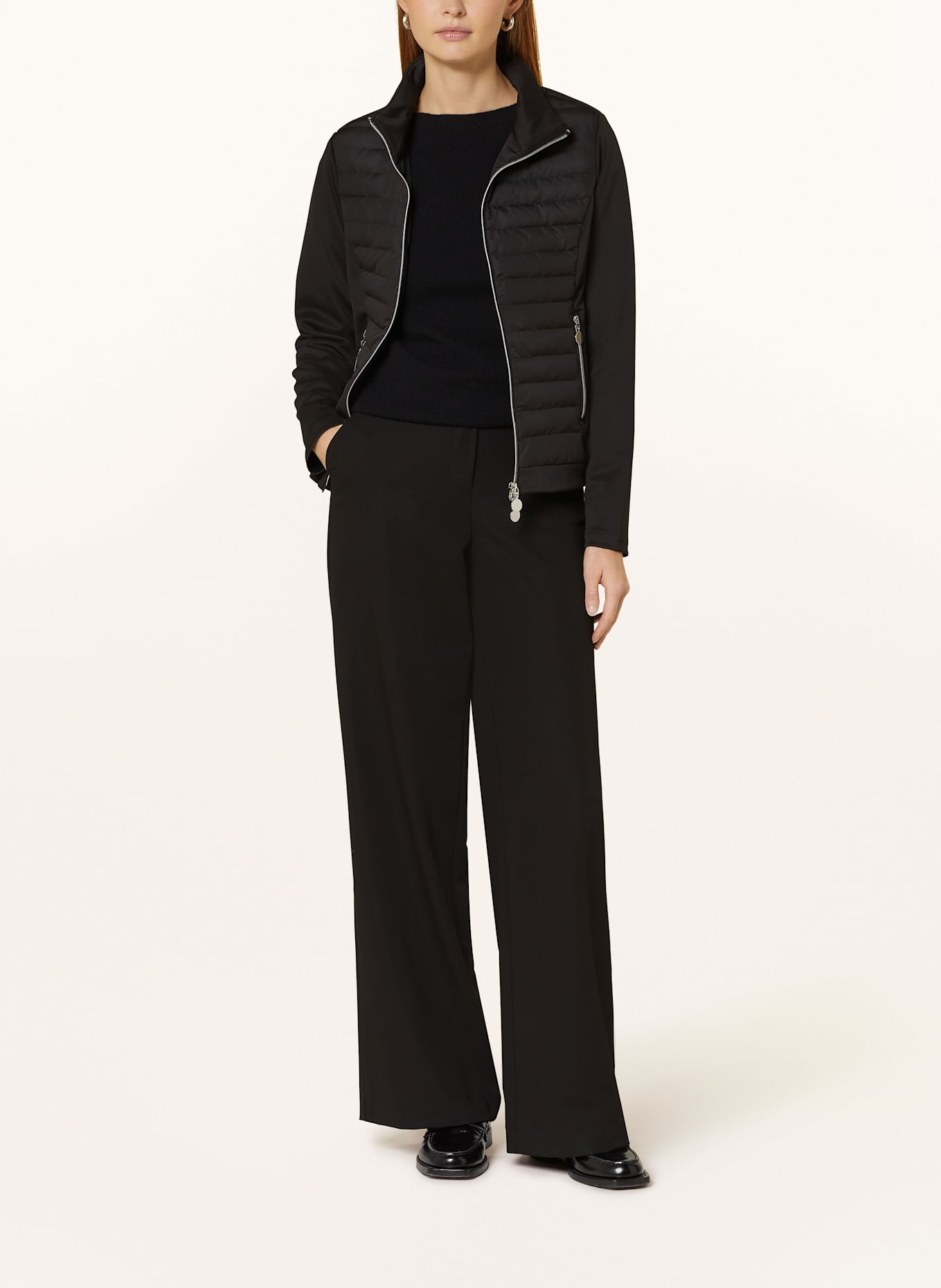 darling harbour Steppjacke im Materialmix: SCHWARZ