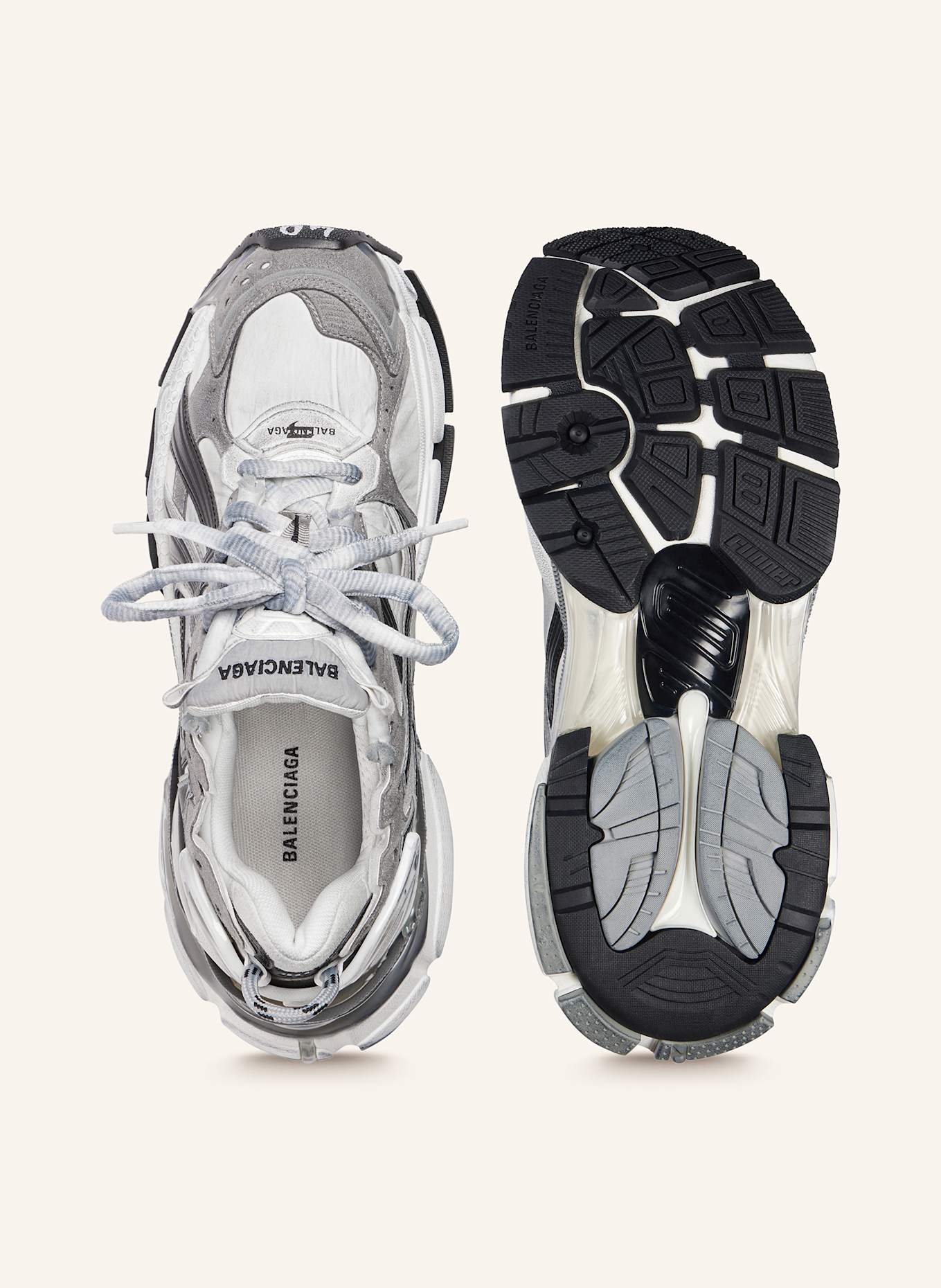 Black and grey balenciaga sneakers discount