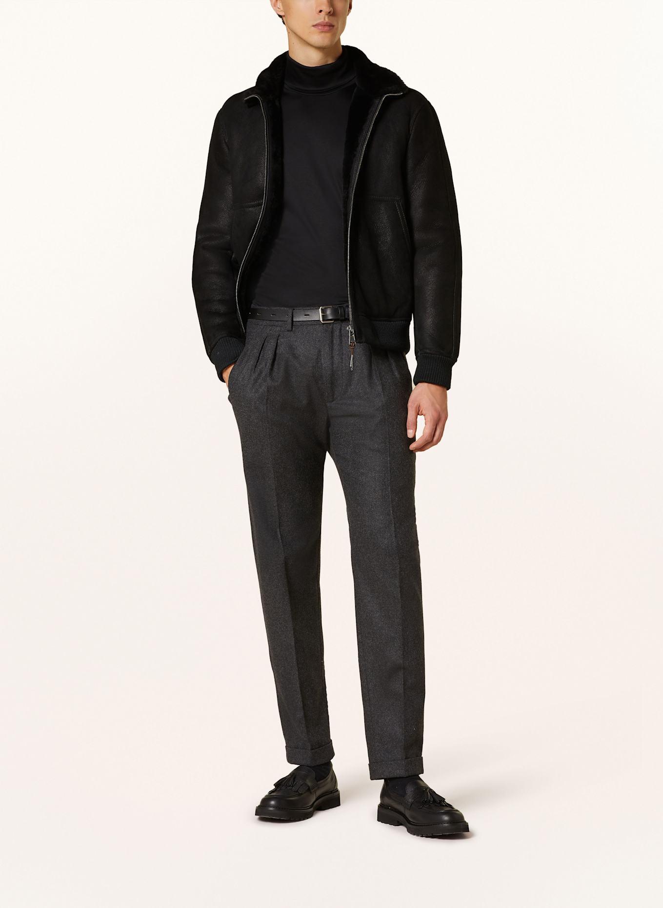 van Laack Turtleneck shirt PELINO in black