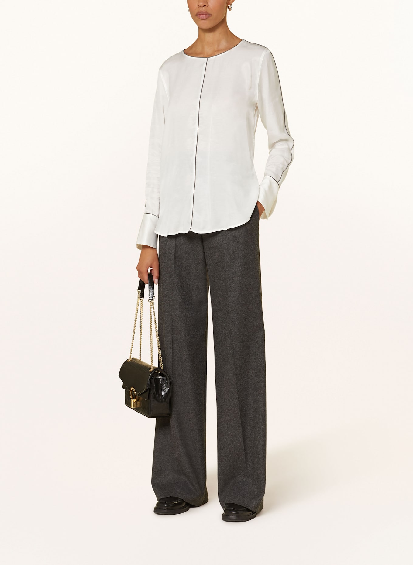 van Laack Blouse shirt VL-FELIZE-FKN in satin, Color: WHITE (Image 2)
