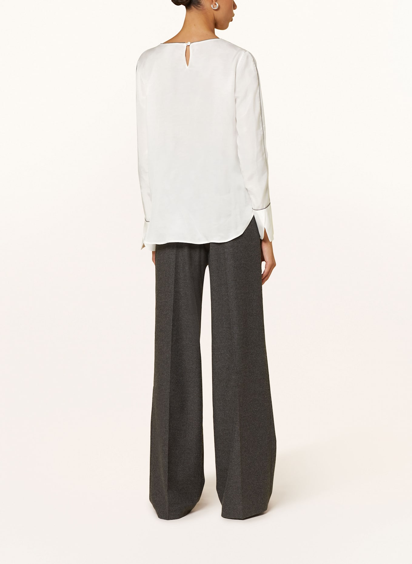 van Laack Blouse shirt VL-FELIZE-FKN in satin, Color: WHITE (Image 3)