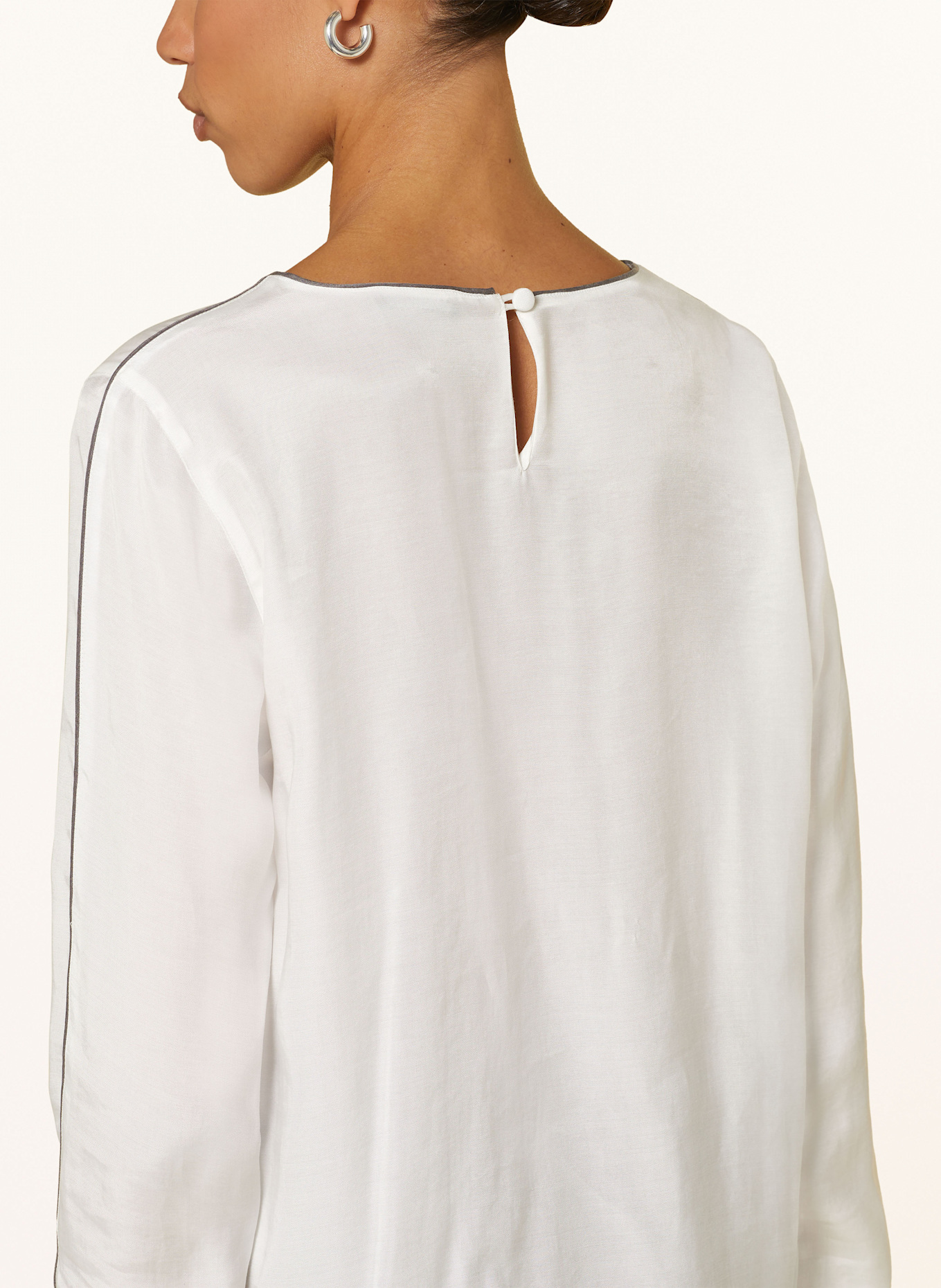 van Laack Blouse shirt VL-FELIZE-FKN in satin, Color: WHITE (Image 4)