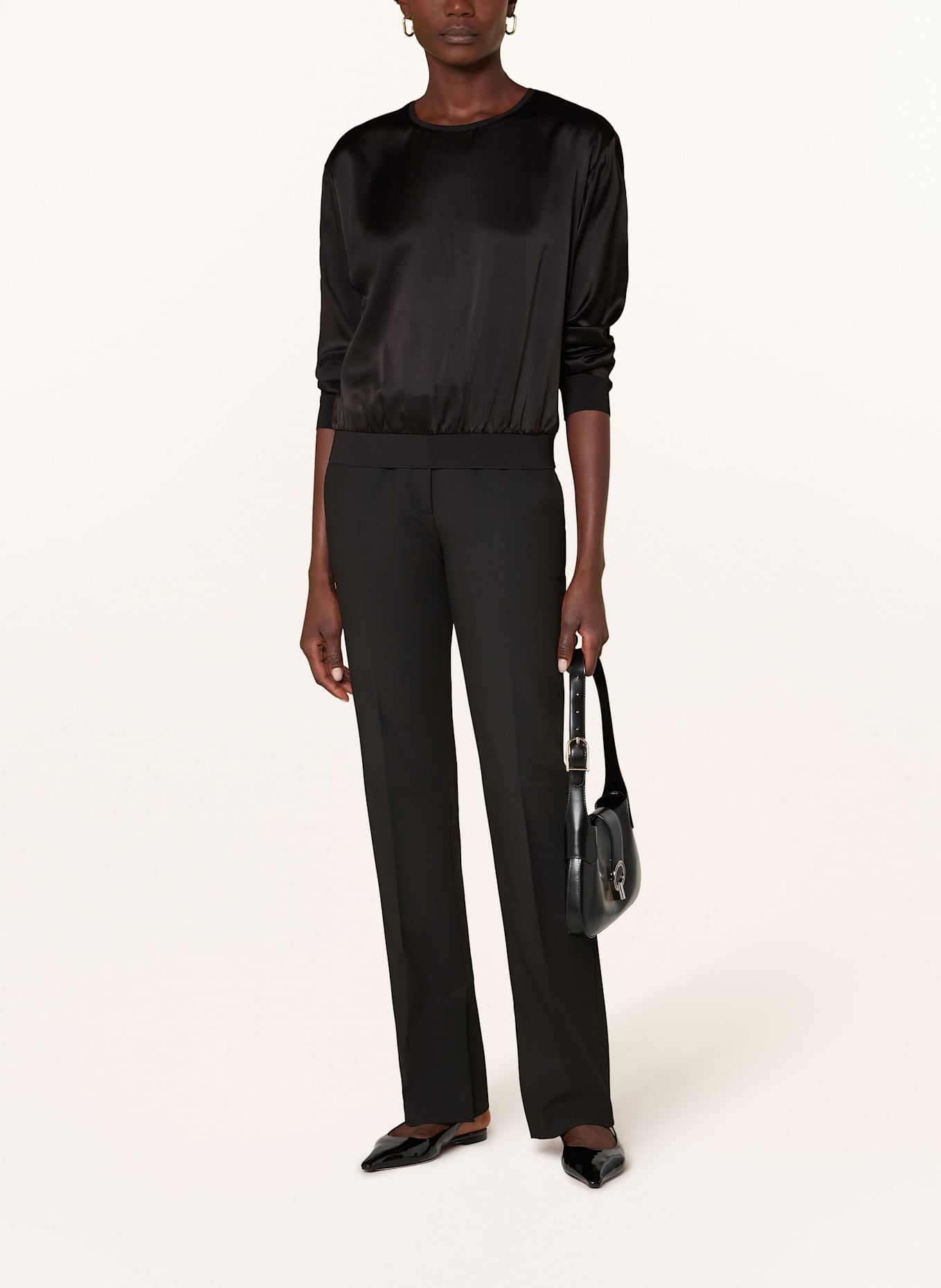 van Laack VL-LENIAS-XX silk blouse shirt: BLACK