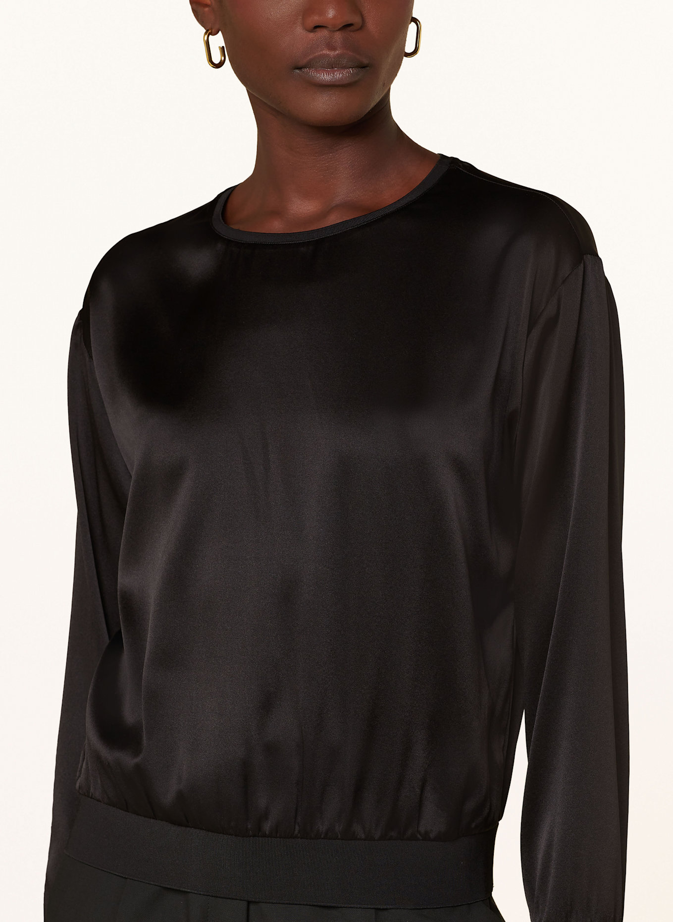 van Laack VL-LENIAS-XX silk blouse shirt: BLACK