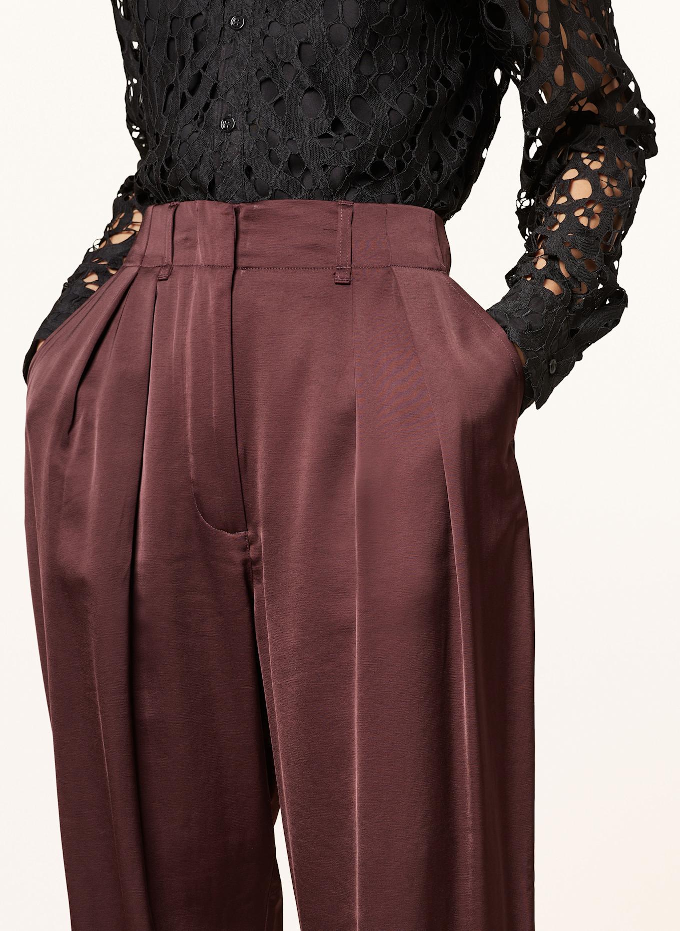 SCOTCH & SODA Pantalon en satin FAYE: ROUGE FONCÉ