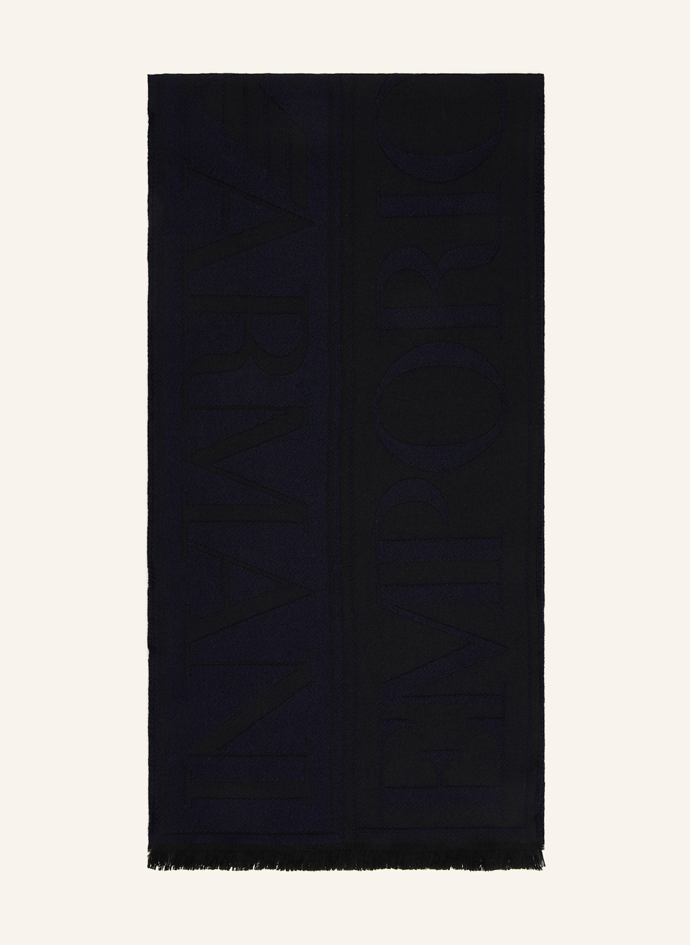 EMPORIO ARMANI Schal: SCHWARZ/ DUNKELBLAU