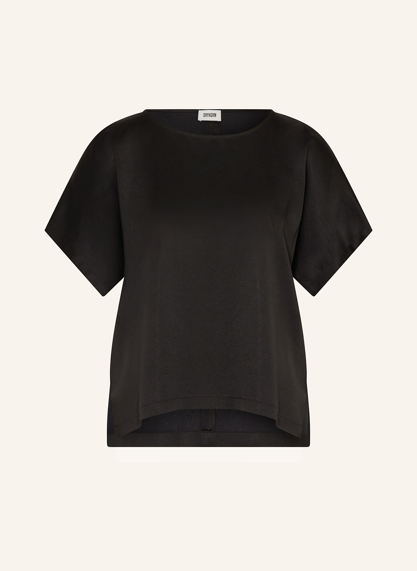 DRYKORN Blusenshirt CORAMY aus Satin: SCHWARZ