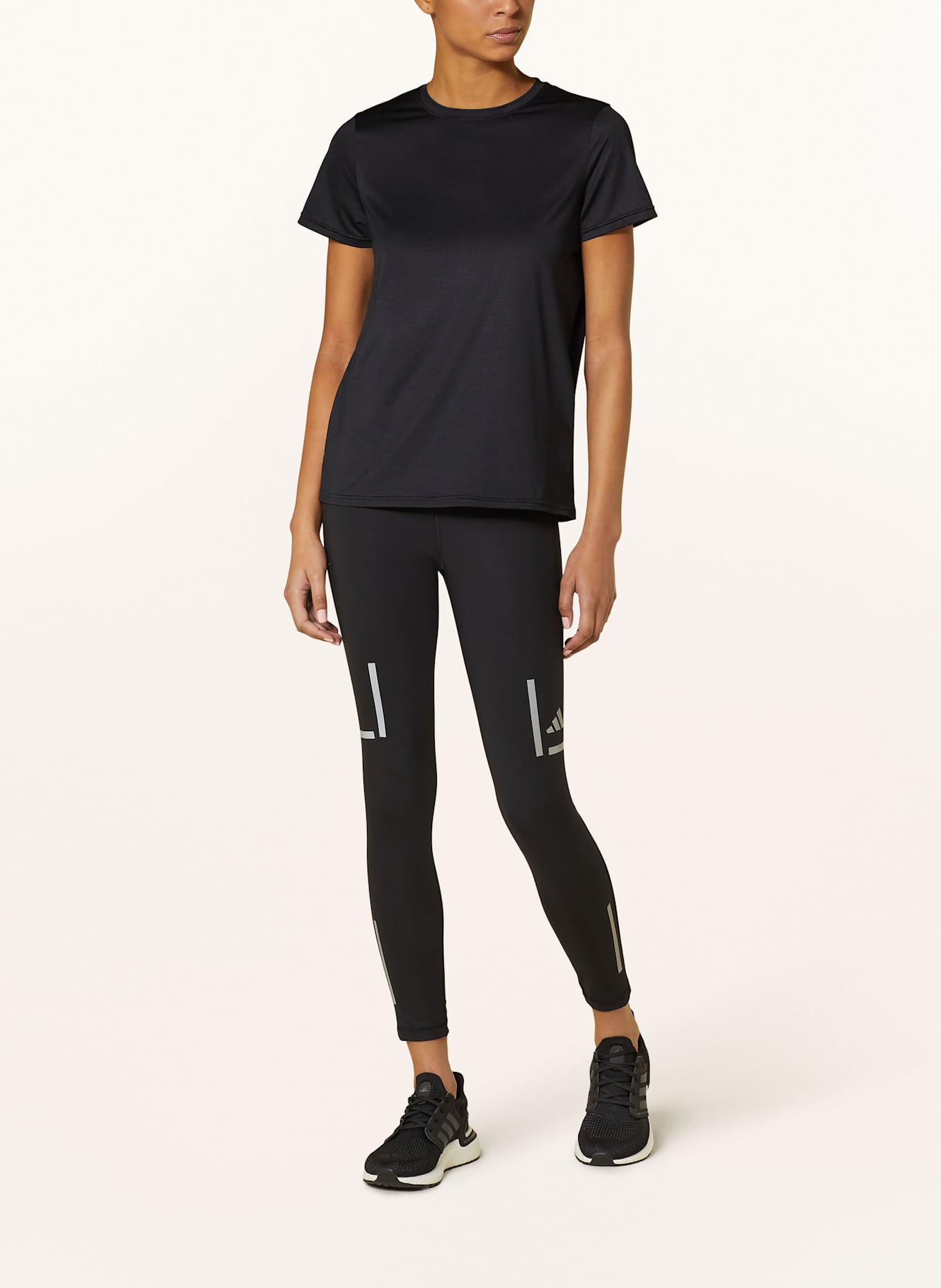 adidas 7 8 running pants REFLECTIVE in black