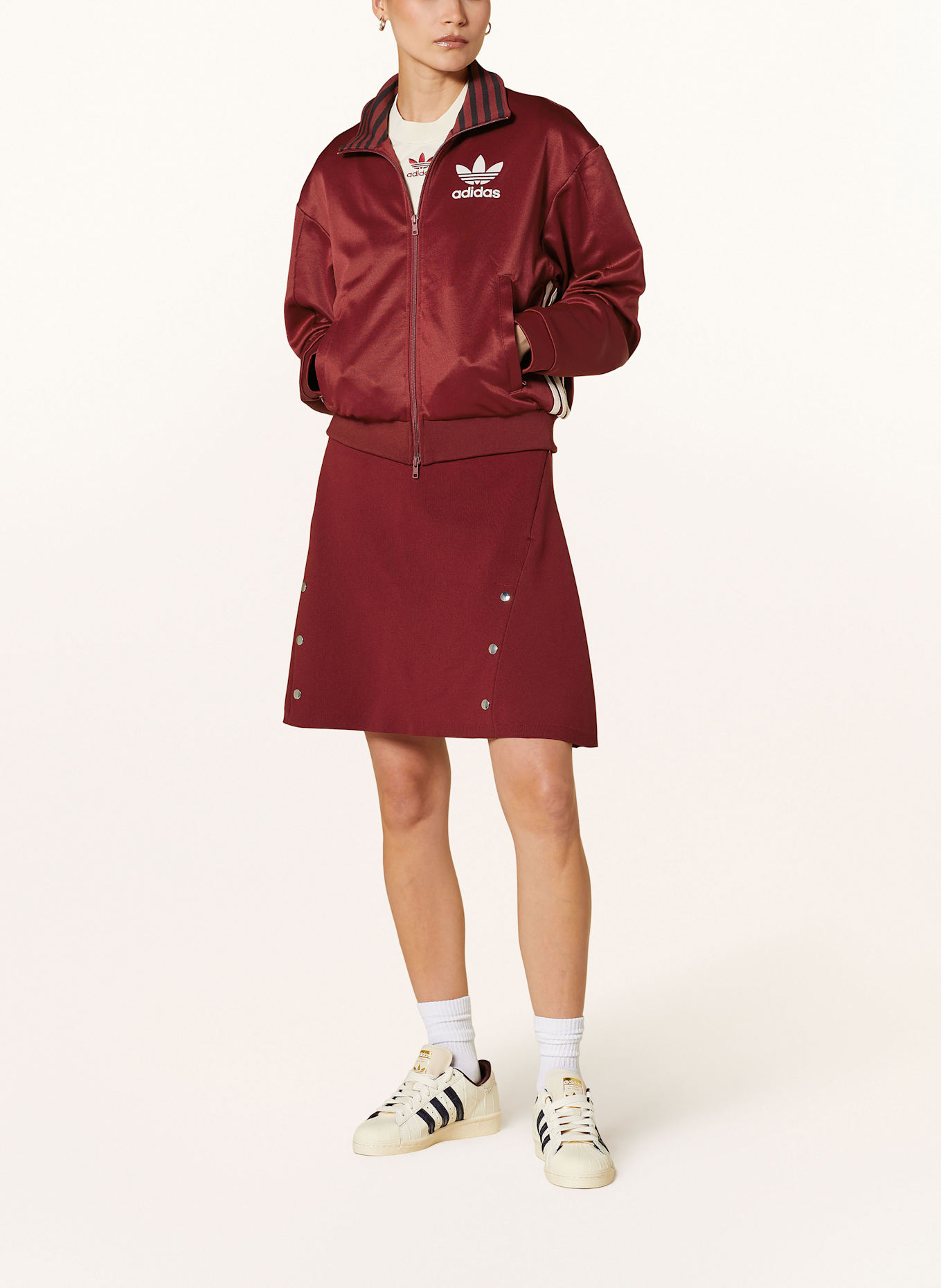 adidas Trainingsjacke in dunkelrot