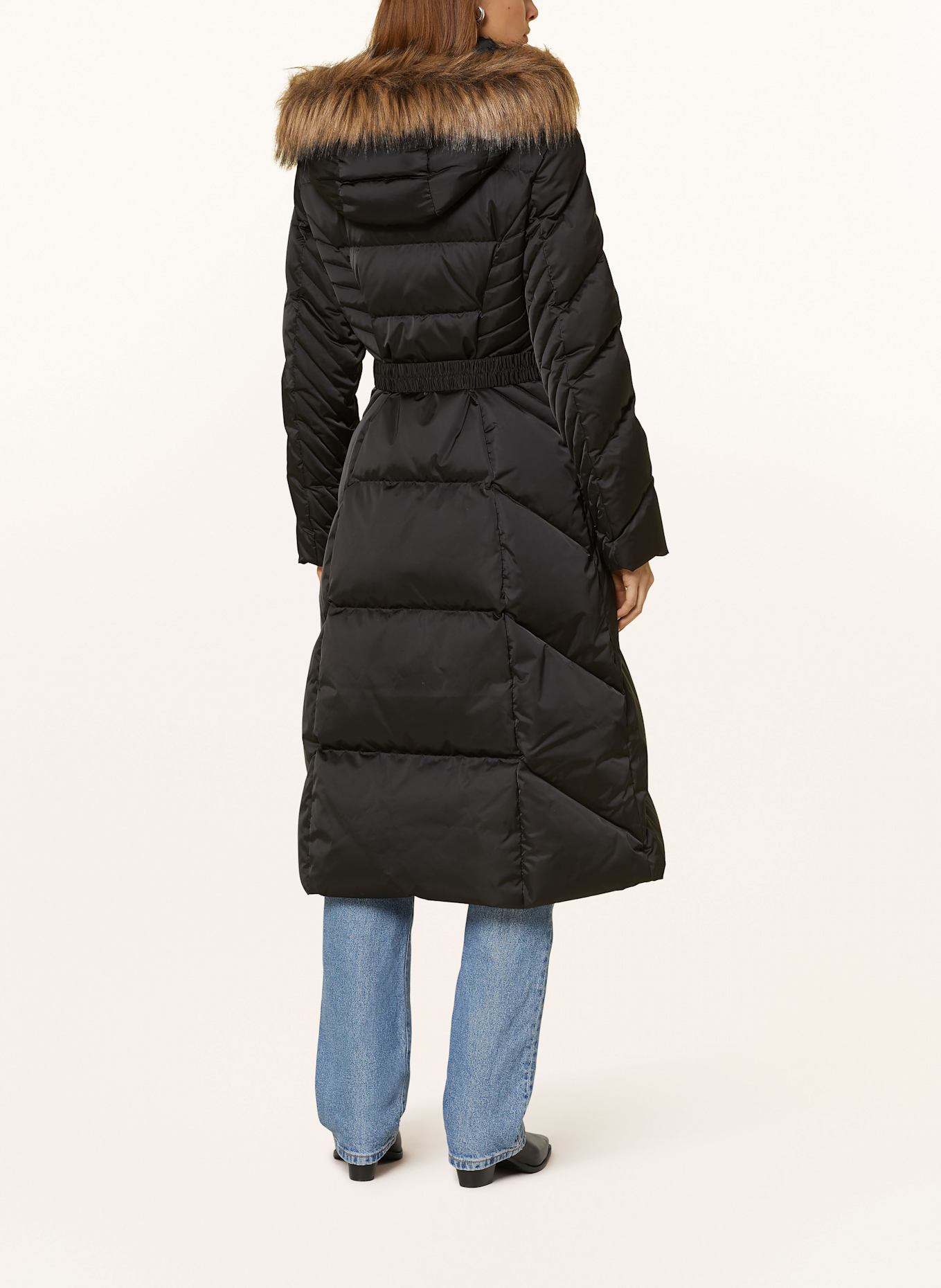 GUESS NEW OLGA down coat with detachable faux fur