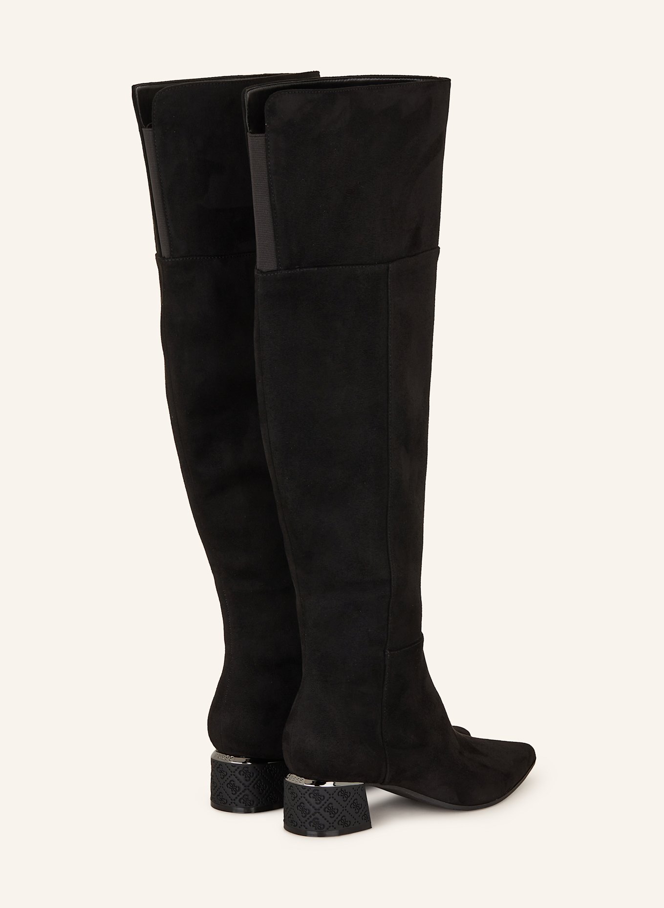 GUESS LUCIE over-the-knee boots in black