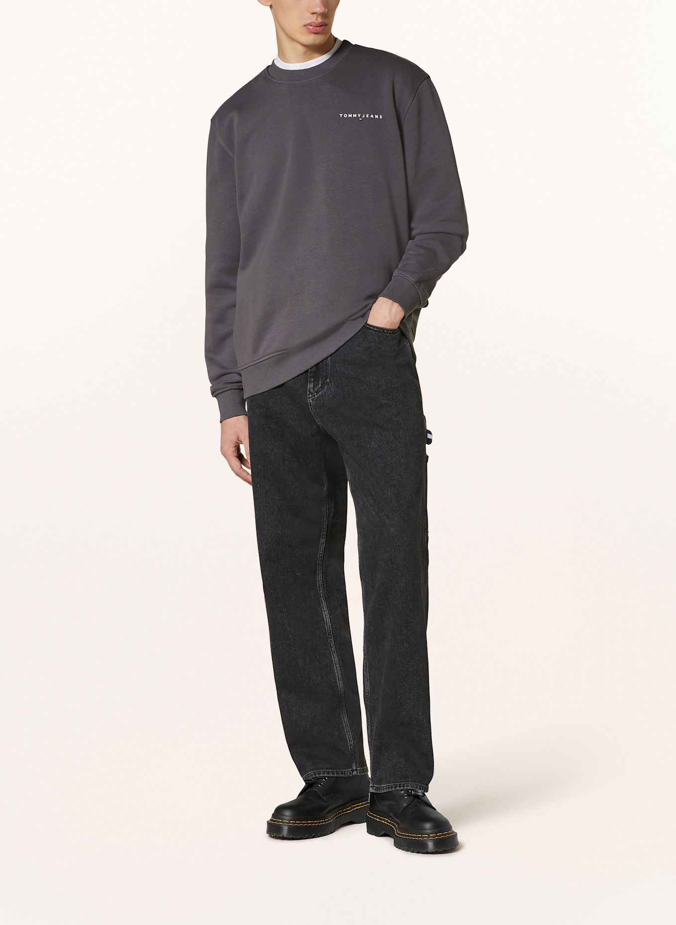 TOMMY JEANS Sweatshirt: DUNKELGRAU