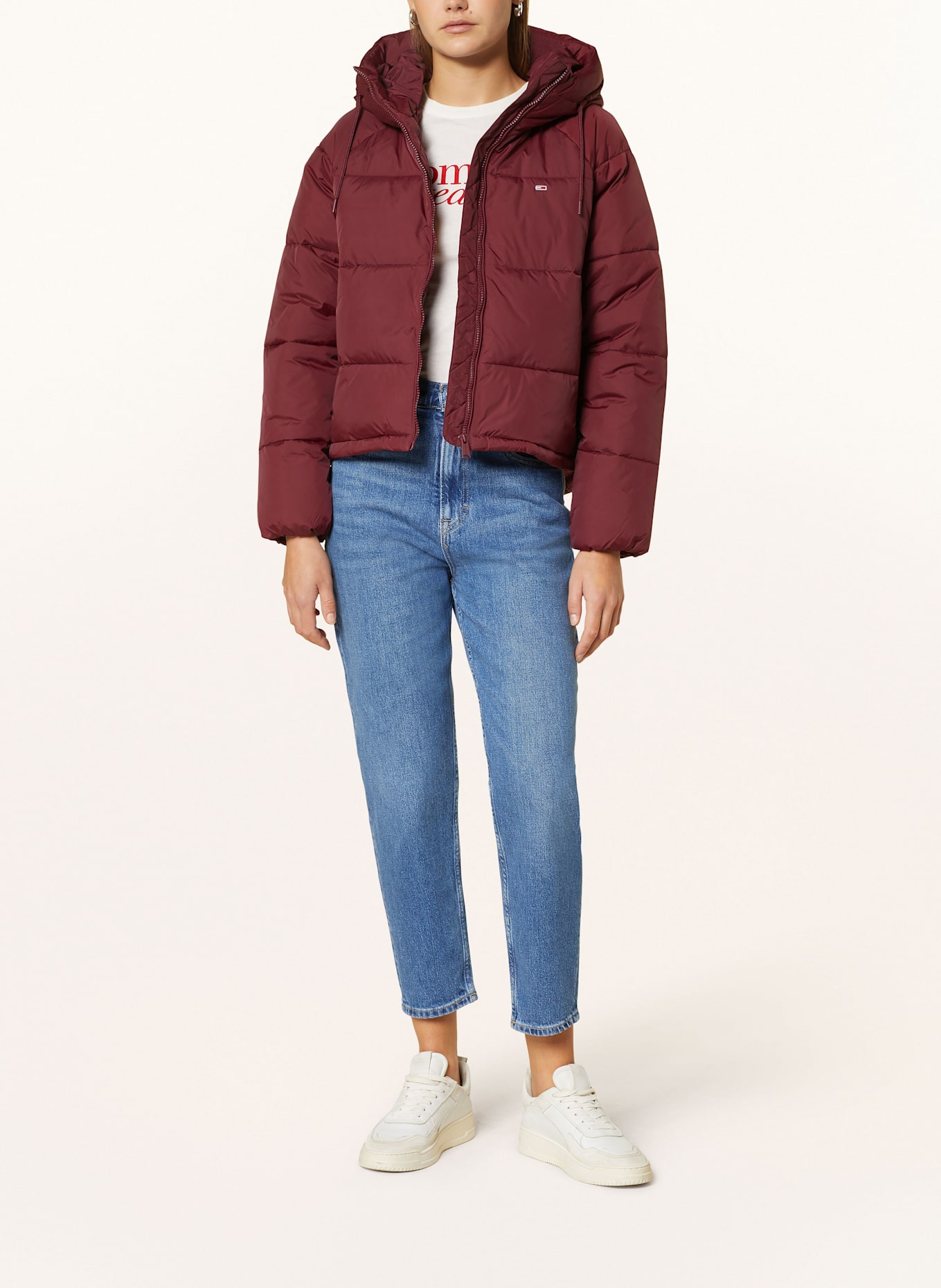 TOMMY JEANS Quilted jacket: DARK RED