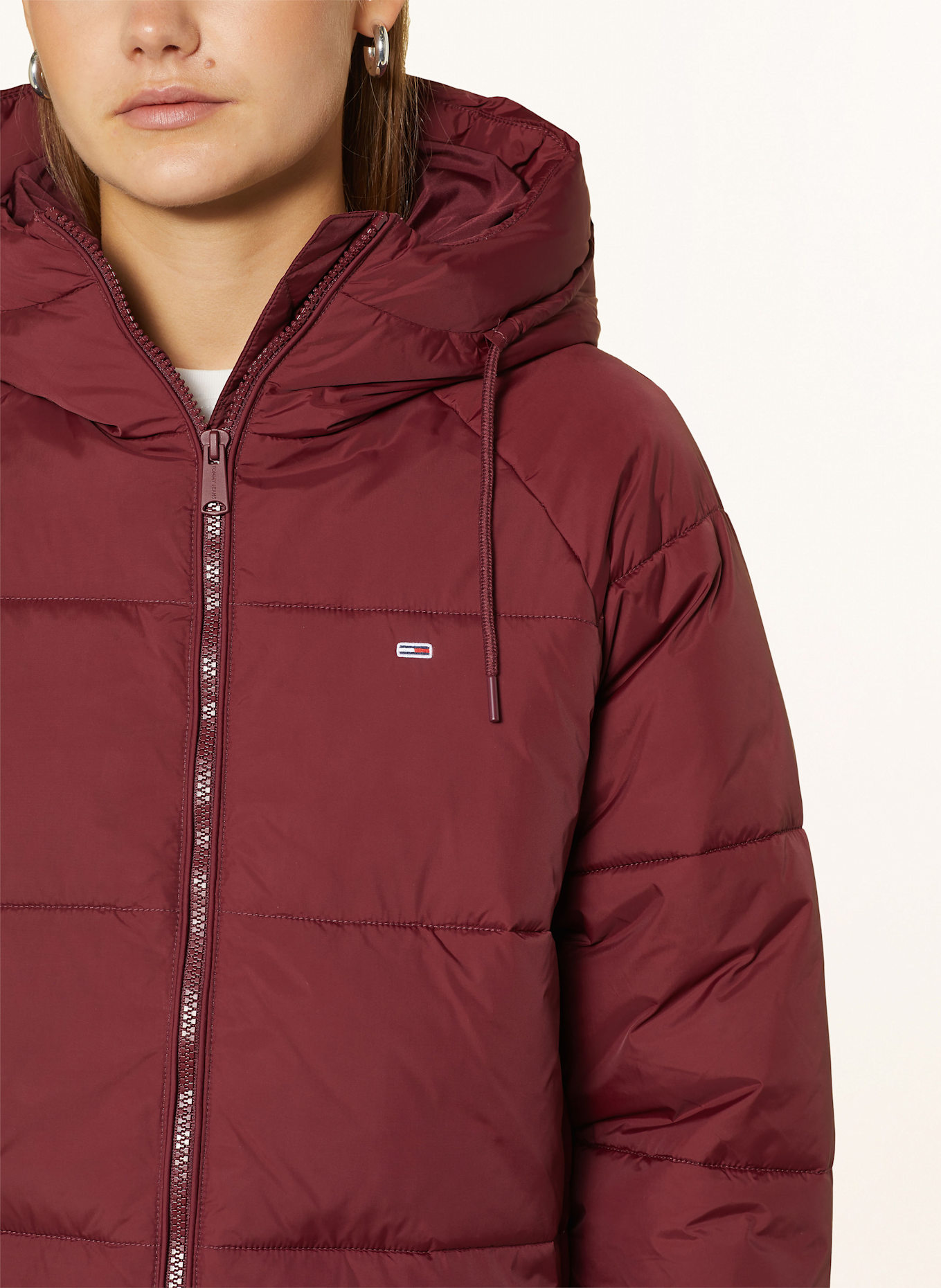 TOMMY JEANS Quilted jacket: DARK RED
