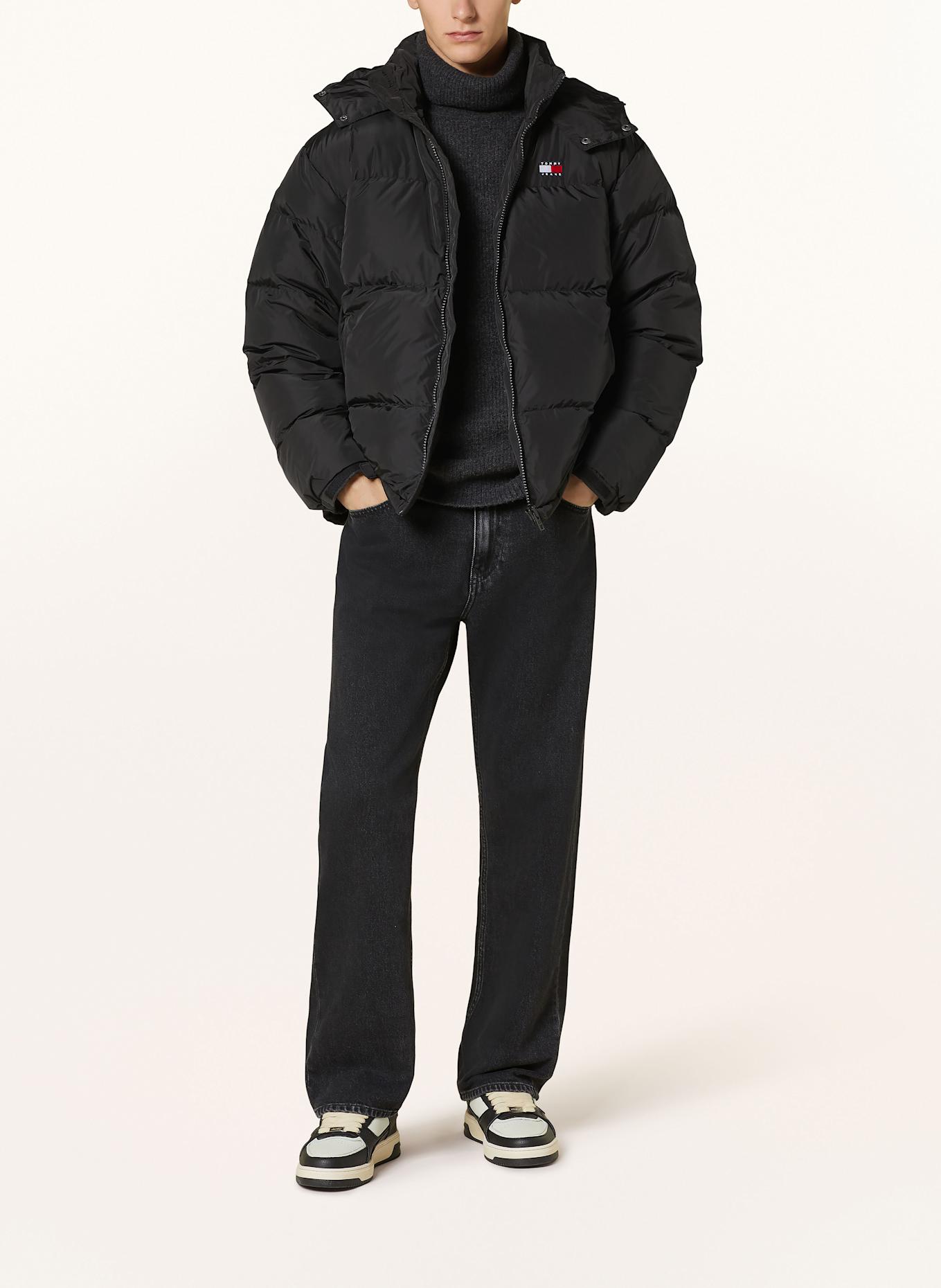 TOMMY JEANS Down jacket ALASKA with detachable hood: BLACK