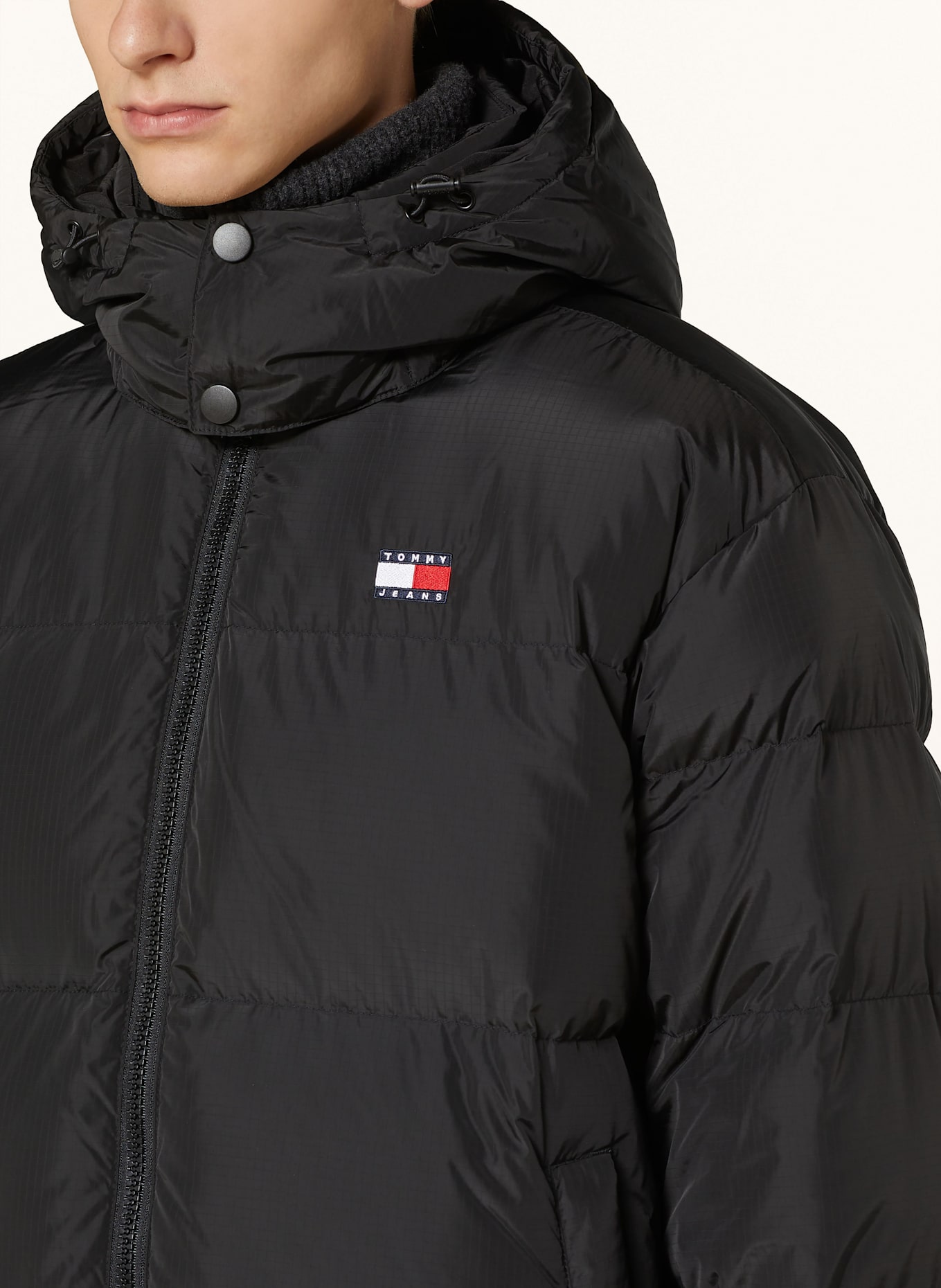 TOMMY JEANS Down jacket ALASKA with detachable hood: BLACK