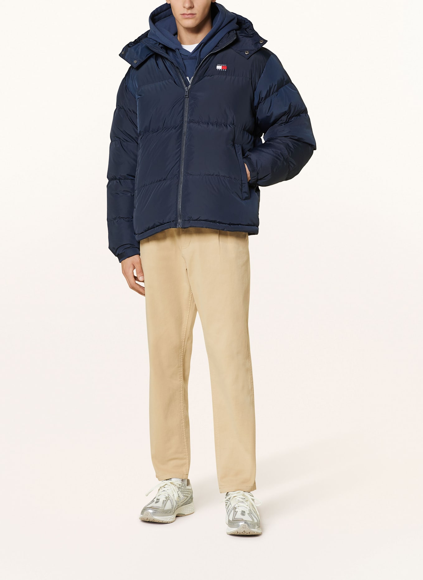 TOMMY JEANS Daunenjacke ALASKA mit abnehmbarer Kapuze: DUNKELBLAU