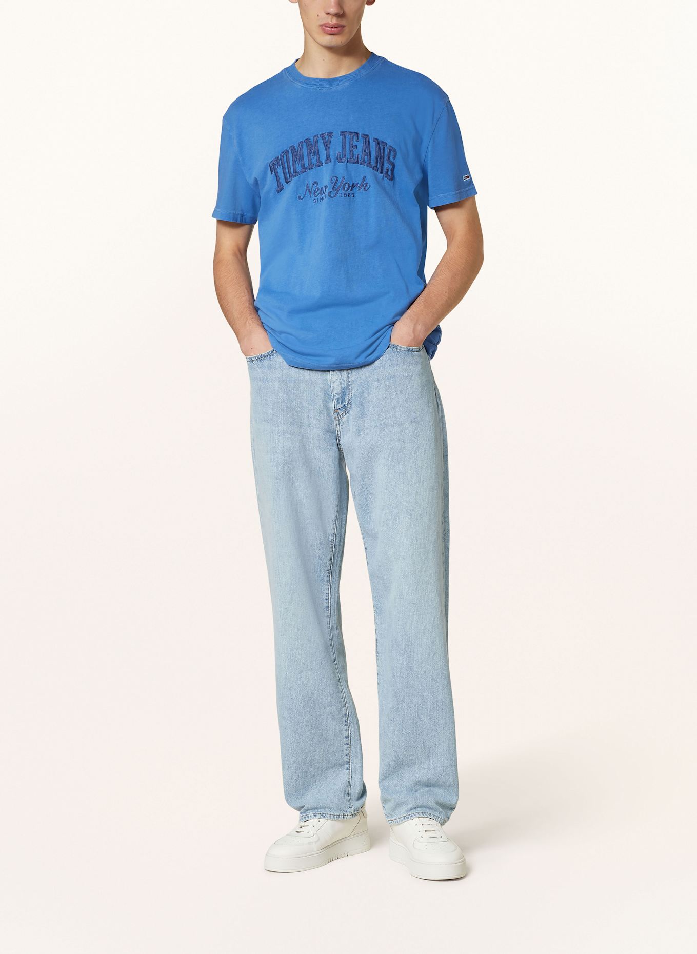 TOMMY JEANS T-Shirt: BLAU / DUNKELBLAU