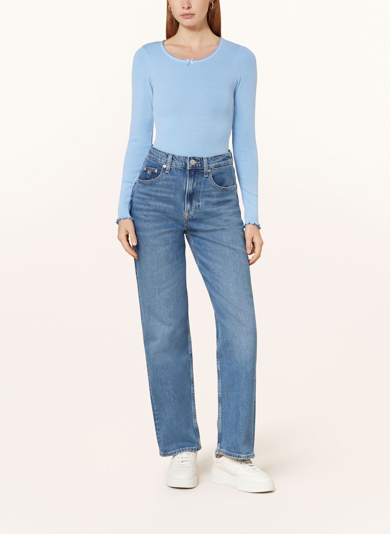 TOMMY JEANS Longsleeve: HELLBLAU