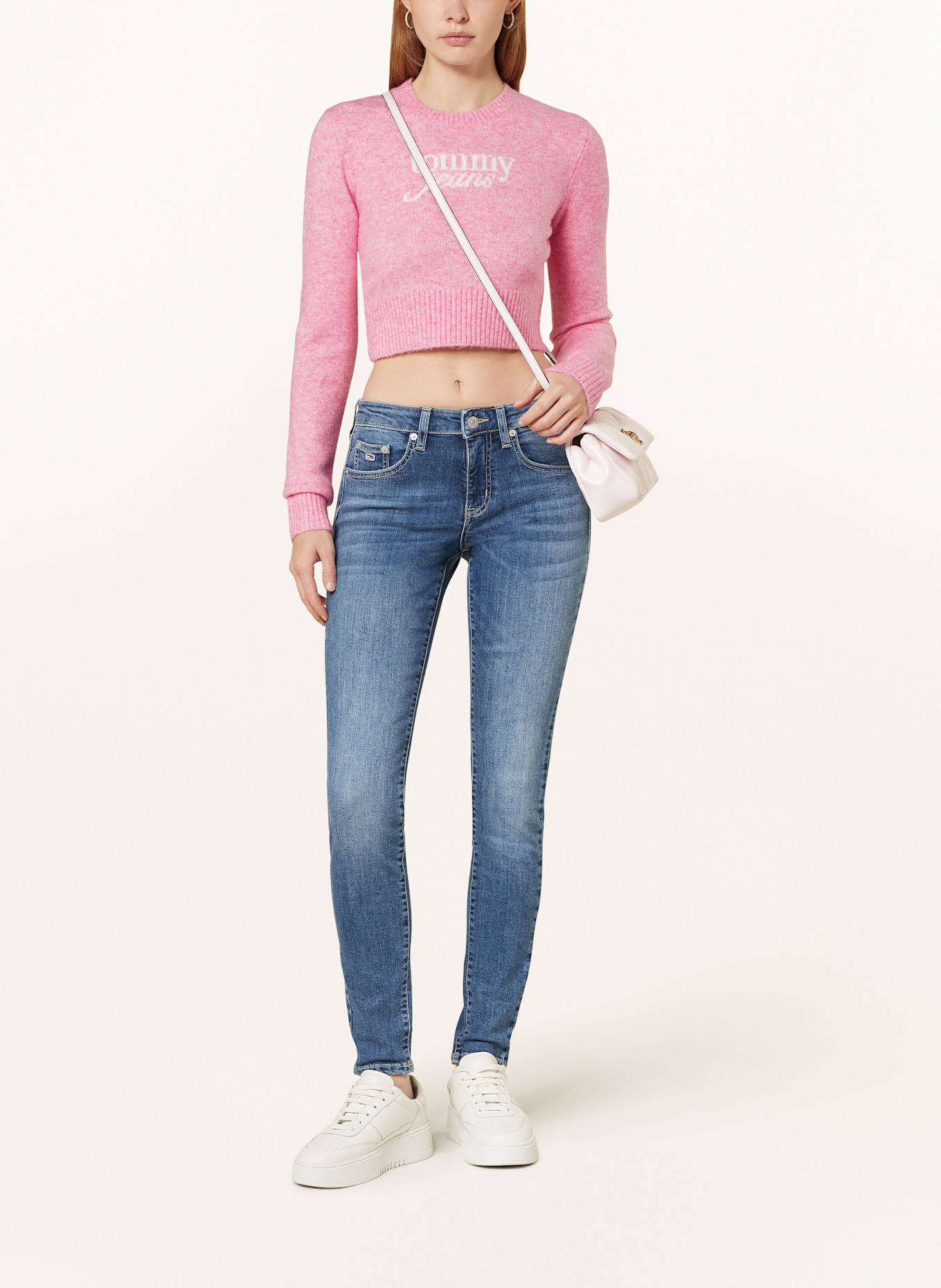 TOMMY JEANS Cropped-Pullover: ROSA