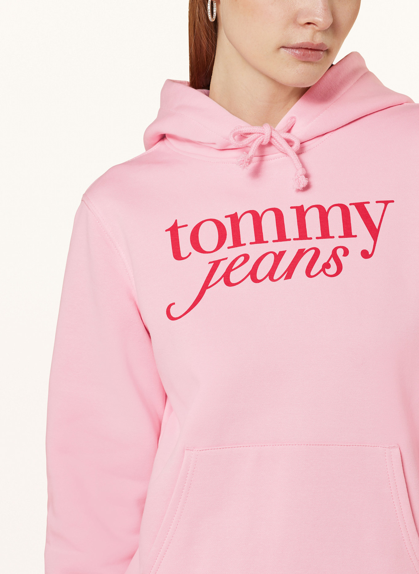 TOMMY JEANS Bluza z kapturem: RÓŻOWY