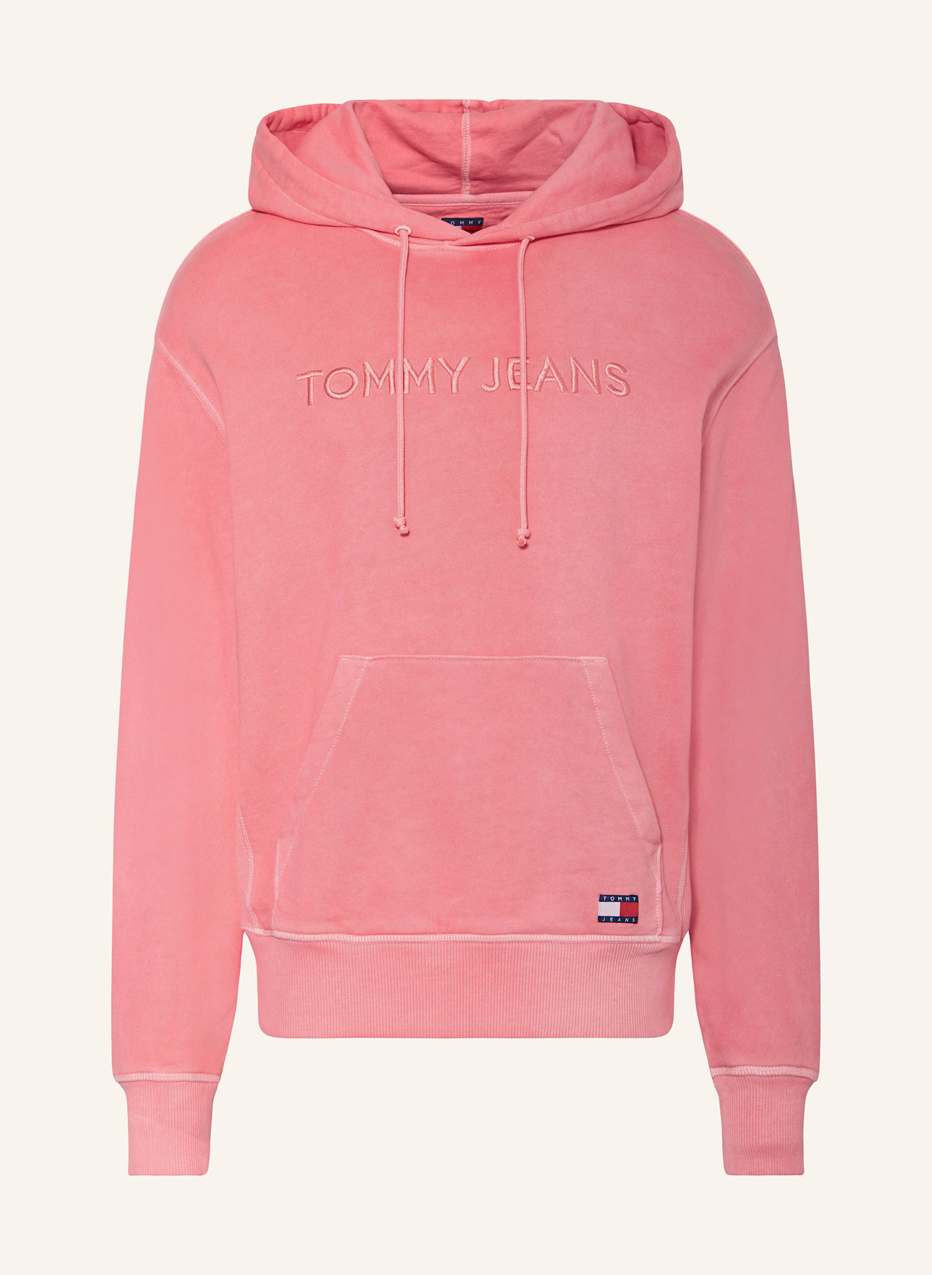 TOMMY JEANS Bluza z kapturem: MOCNORÓŻOWY