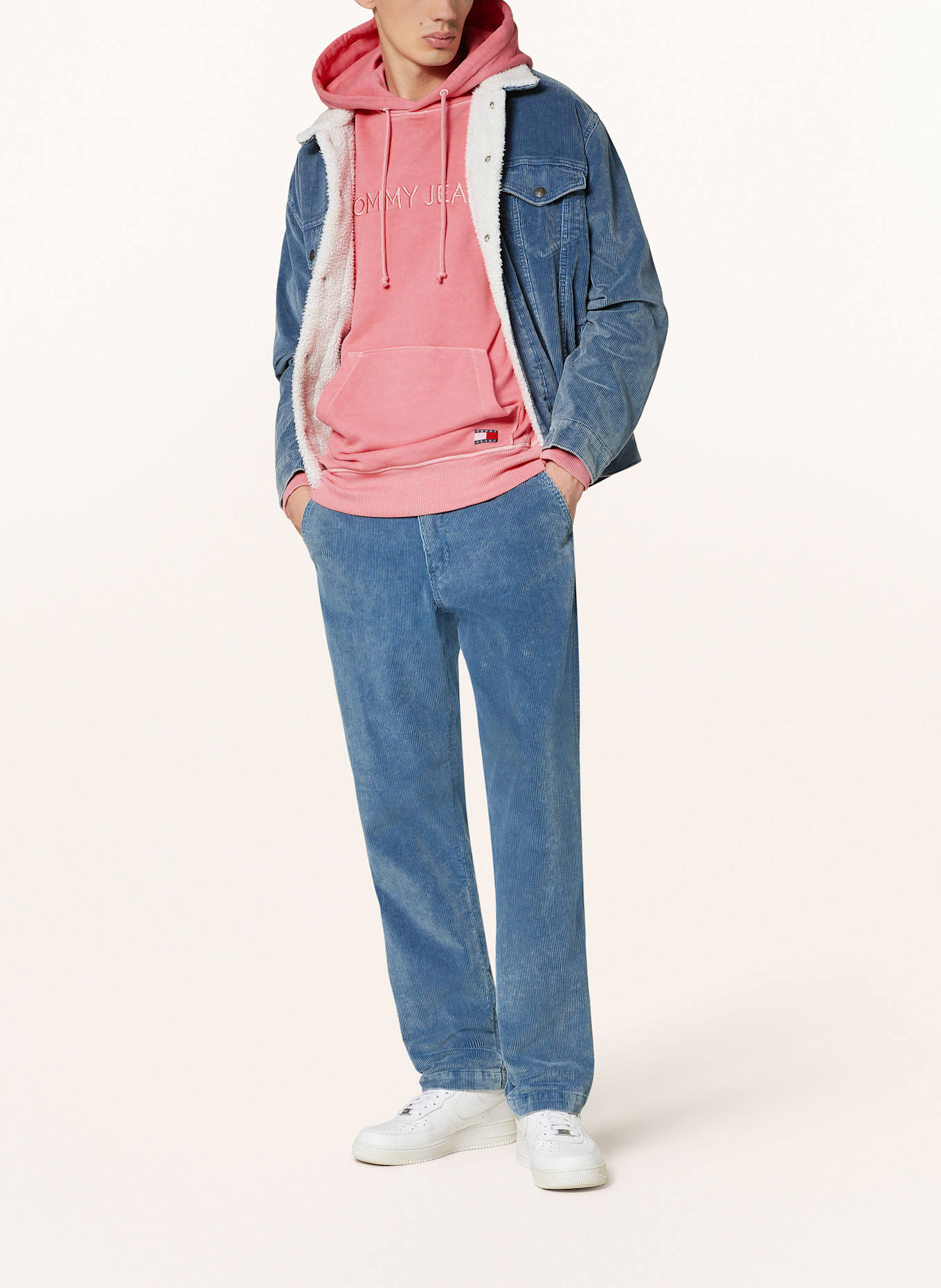 TOMMY JEANS Bluza z kapturem: MOCNORÓŻOWY