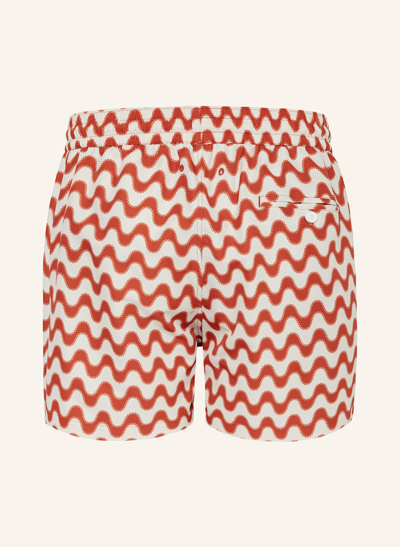 FRESCOBOL CARIOCA Kąpielówki bokserki COPACABANA: CIEMNOPOMARAŃCZOWY / ECRU