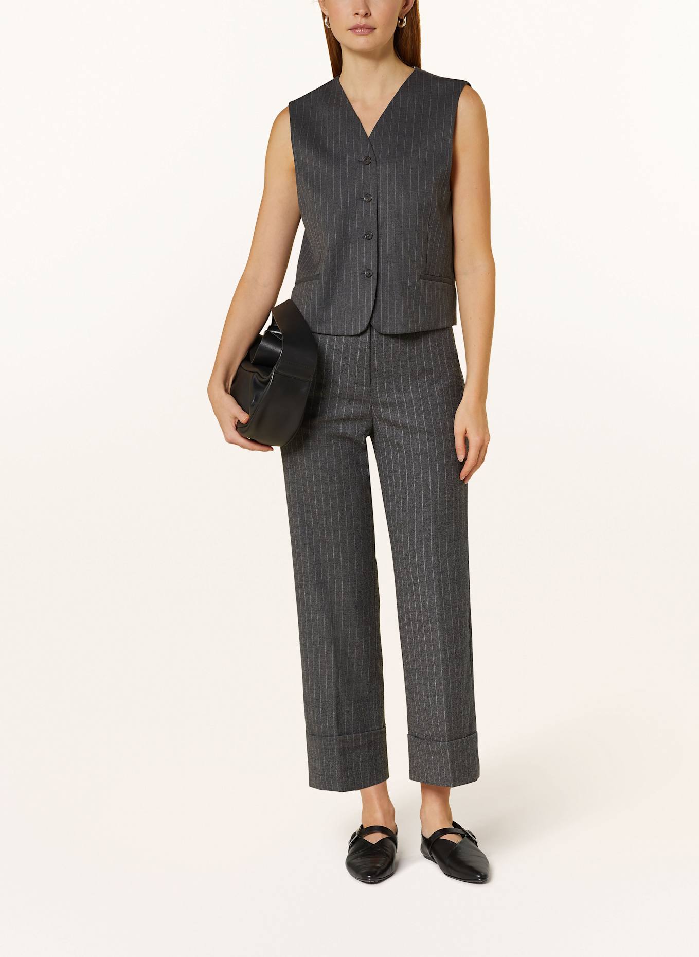 nine:inthe:morning Spodnie 7/8 MINA: CZIEMNOSZARY / JASNOCZARY