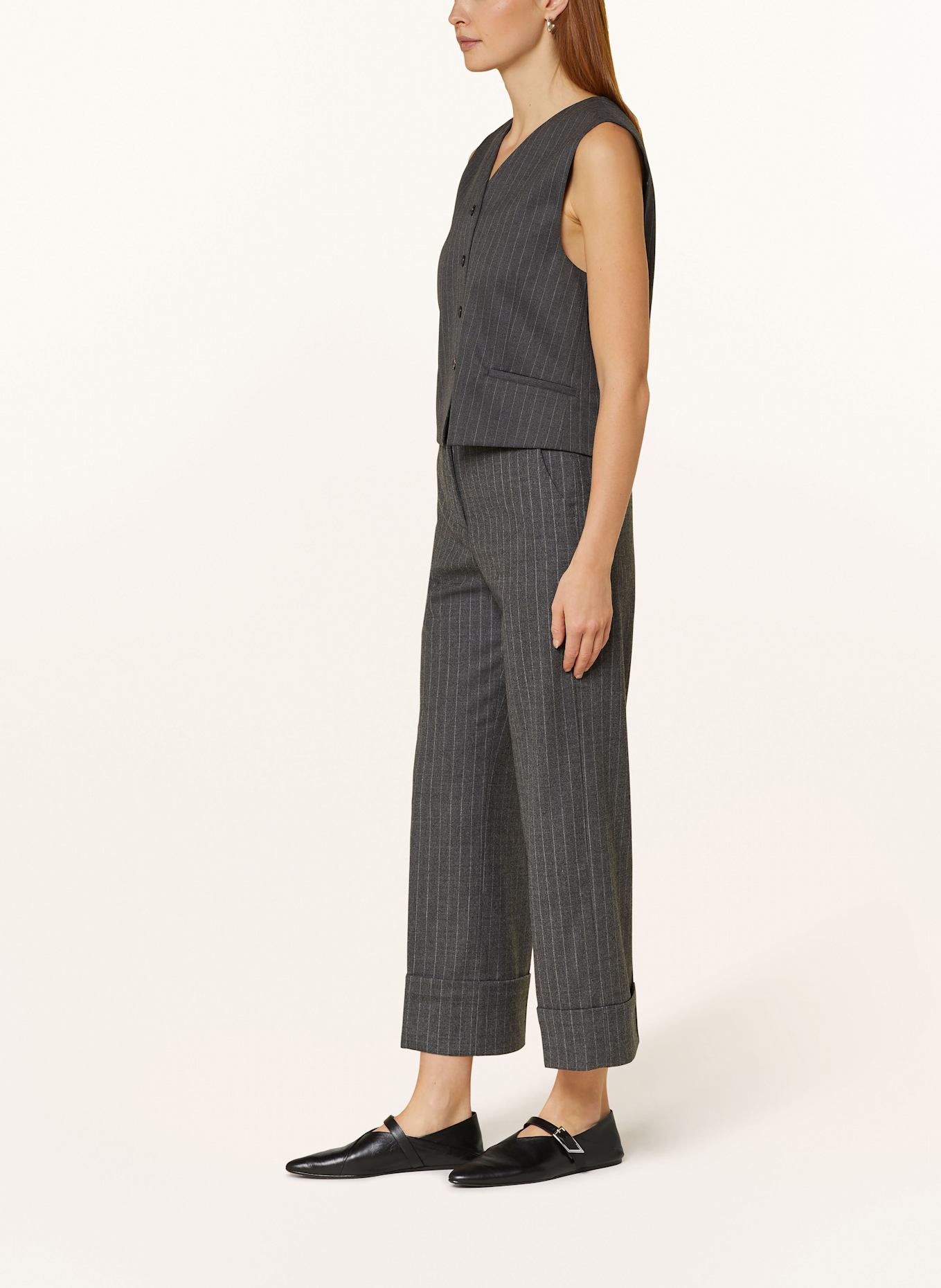 nine:inthe:morning Spodnie 7/8 MINA: CZIEMNOSZARY / JASNOCZARY