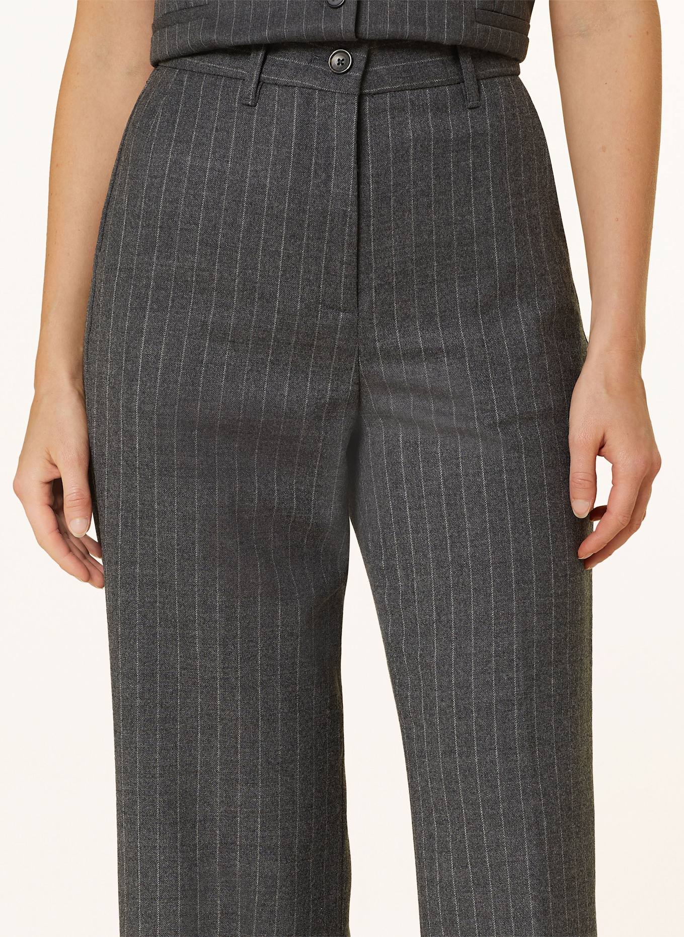 nine:inthe:morning Spodnie 7/8 MINA: CZIEMNOSZARY / JASNOCZARY