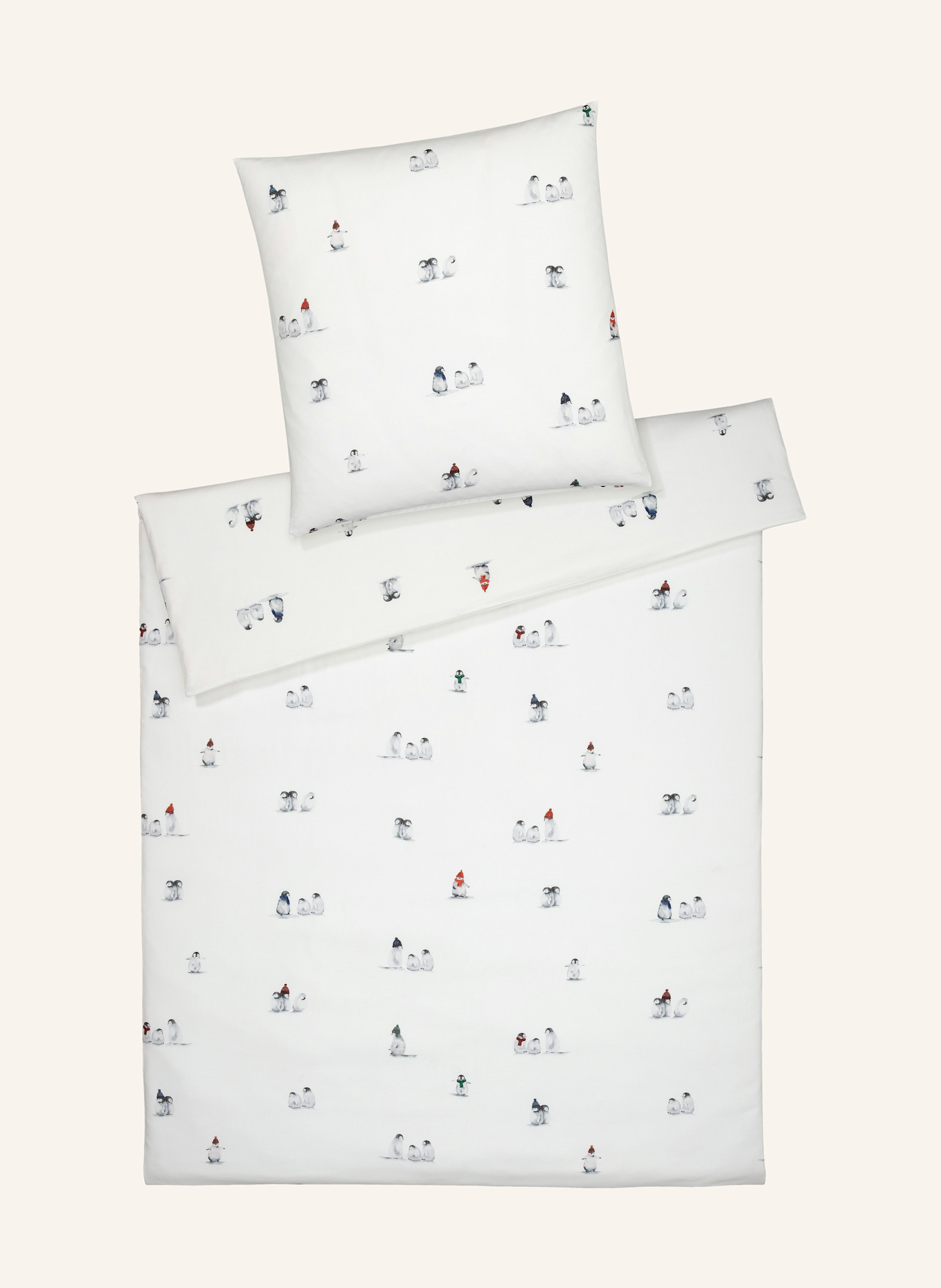 elegante Pościel PINGUIN PARTY: BIAŁY